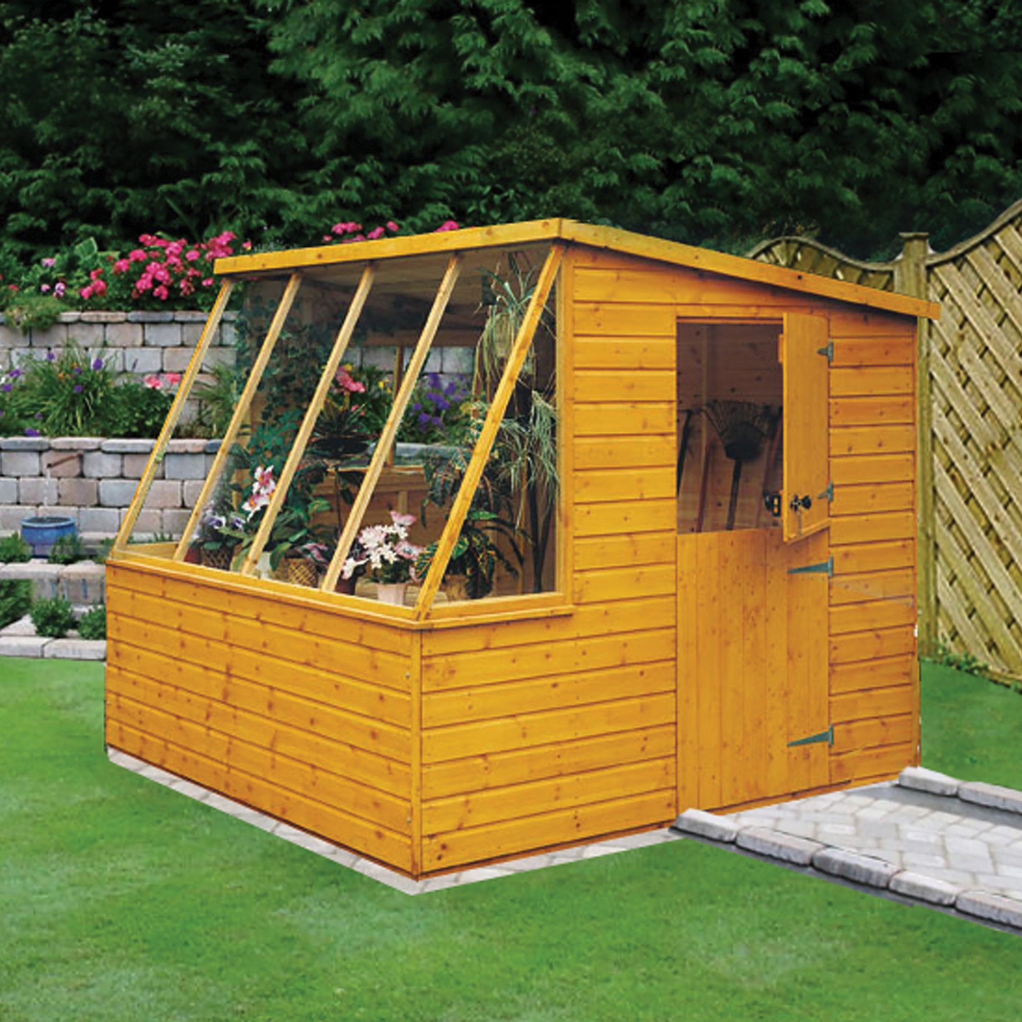 Shire Pent Shiplap Dip Treated Potting Shed with