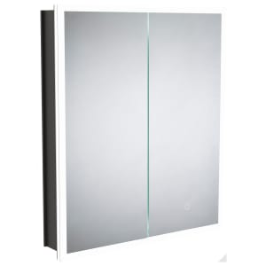 Sensio Eclipse Black Double Recessed Colour Changing LED Bathroom Mirror Cabinet - 600 x 700mm