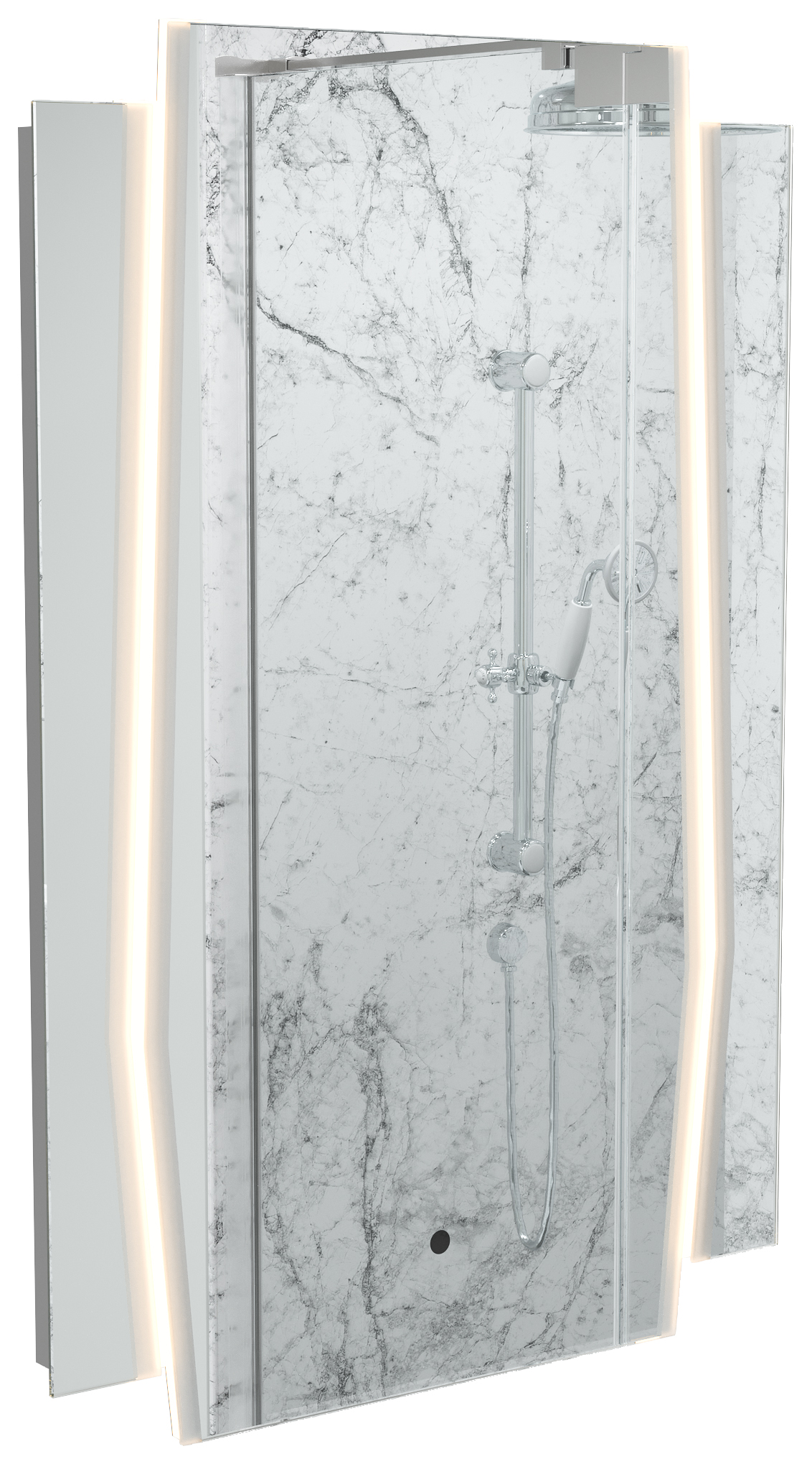 Sensio Gatsby Art Deco Colour Changing LED Bathroom Mirror - 600 x 900mm