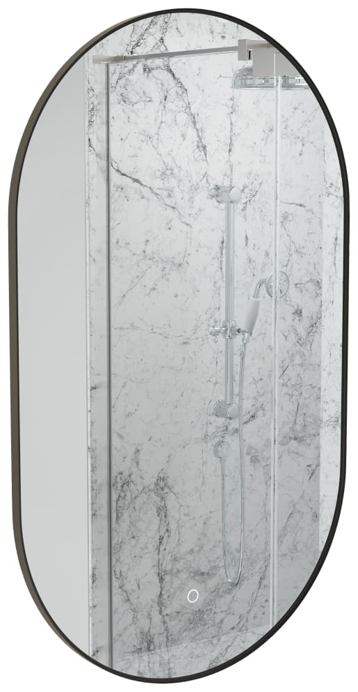 Sensio Nebula Black Colour Changing LED Bathroom Mirror - 500 x 800mm ...