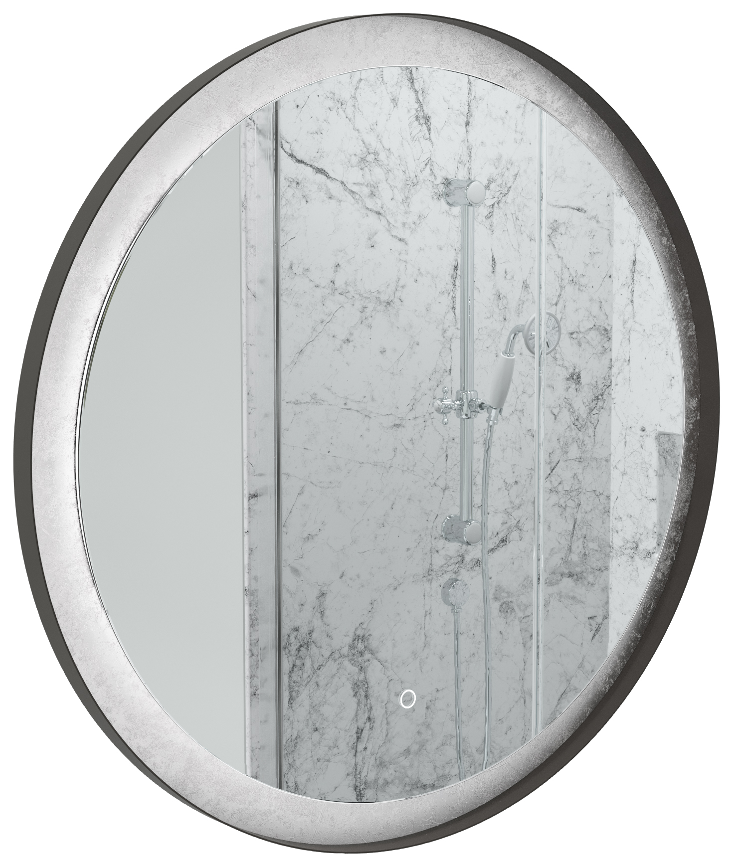 Sensio Hebe Silver Backed Colour Changing LED Bathroom Mirror - ø800mm