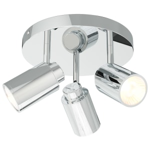 Sensio Lukso Chrome Bathroom Ceiling Light - 270mm