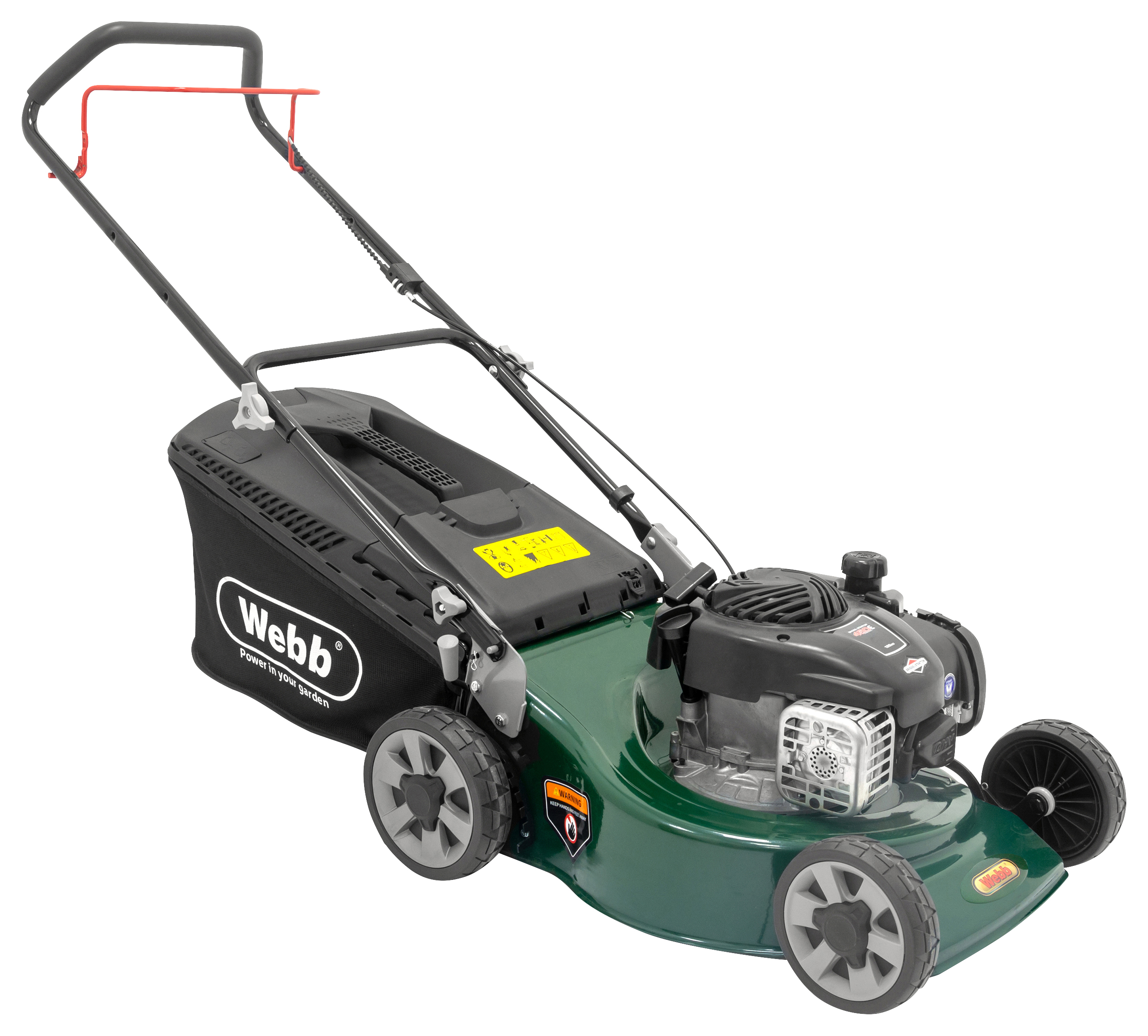 Image of Webb Supreme WER18HP4 Petrol Rotary Lawnmower - 46cm