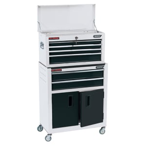 Draper RCTC6/W White Combined Roller Cabinet & 6 Drawer Tool Chest
