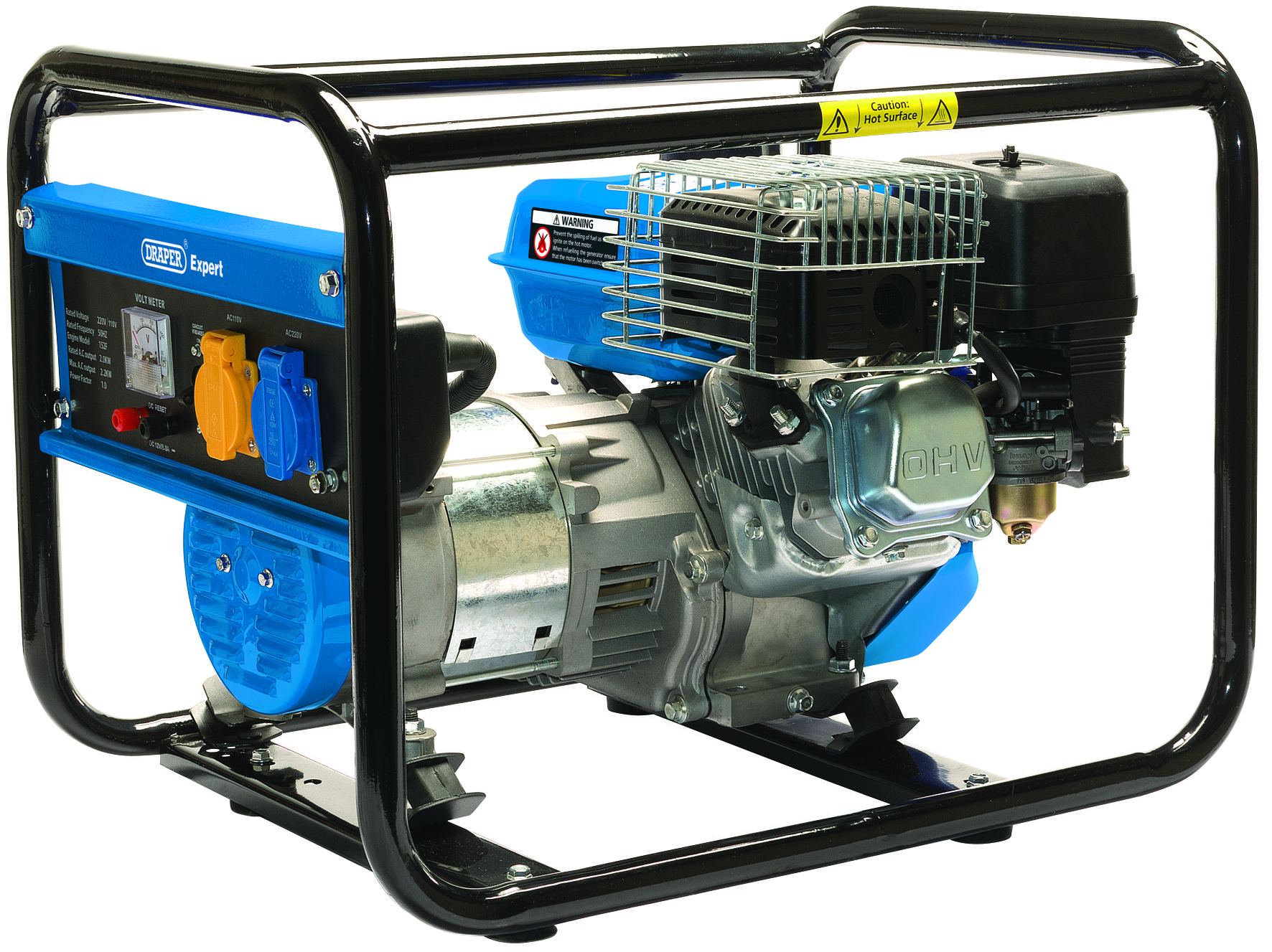 Image of Draper PG252F Open Frame Petrol Generator - 2000W