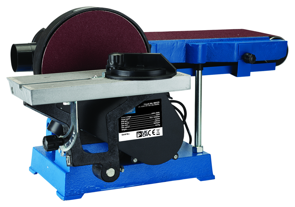 Image of Draper BDS750E 150mm Belt & Disc Sander with Tool Stand - 750W