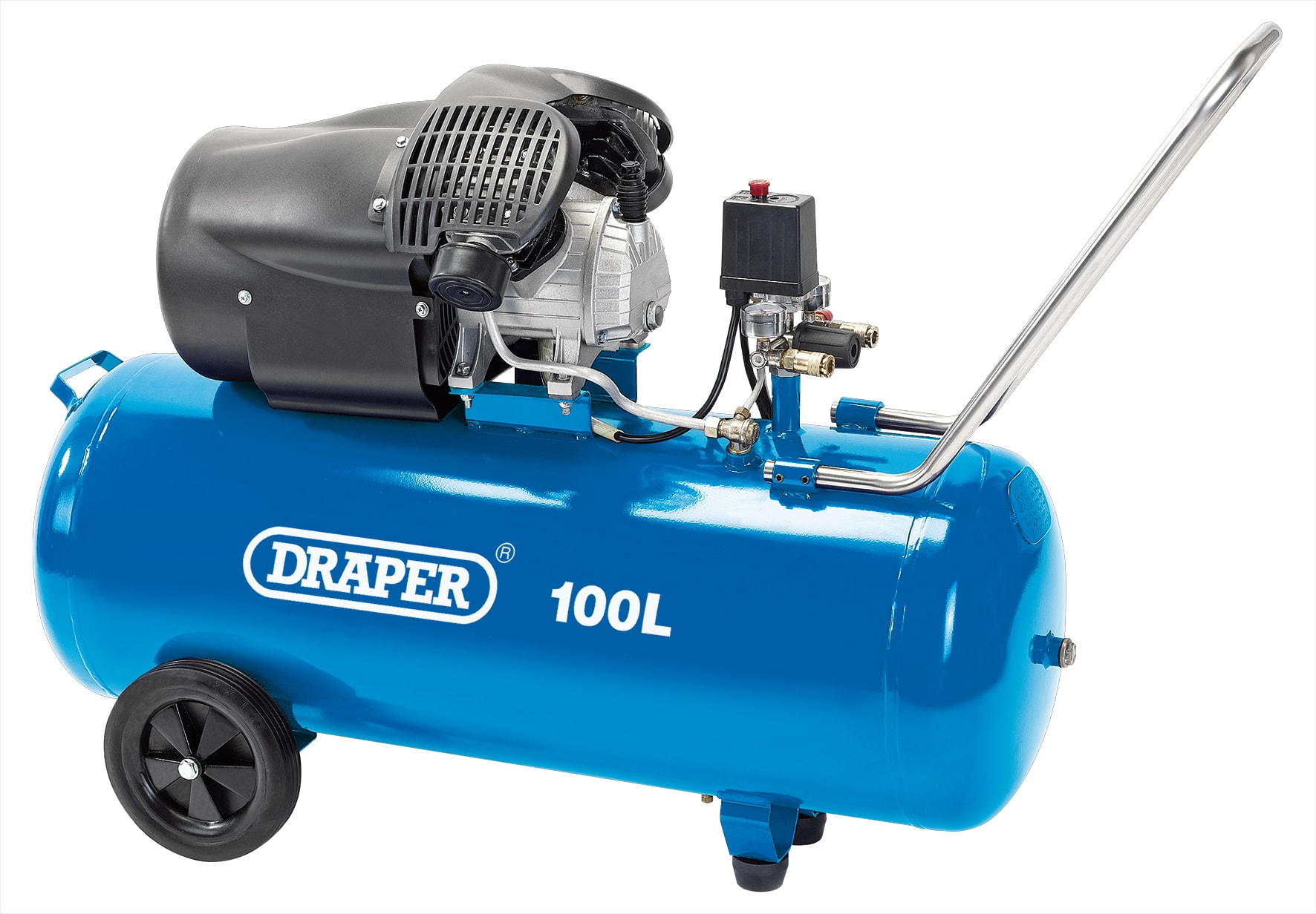 Draper DA100/412TV 100L Direct Drive V-Twin Air Compressor