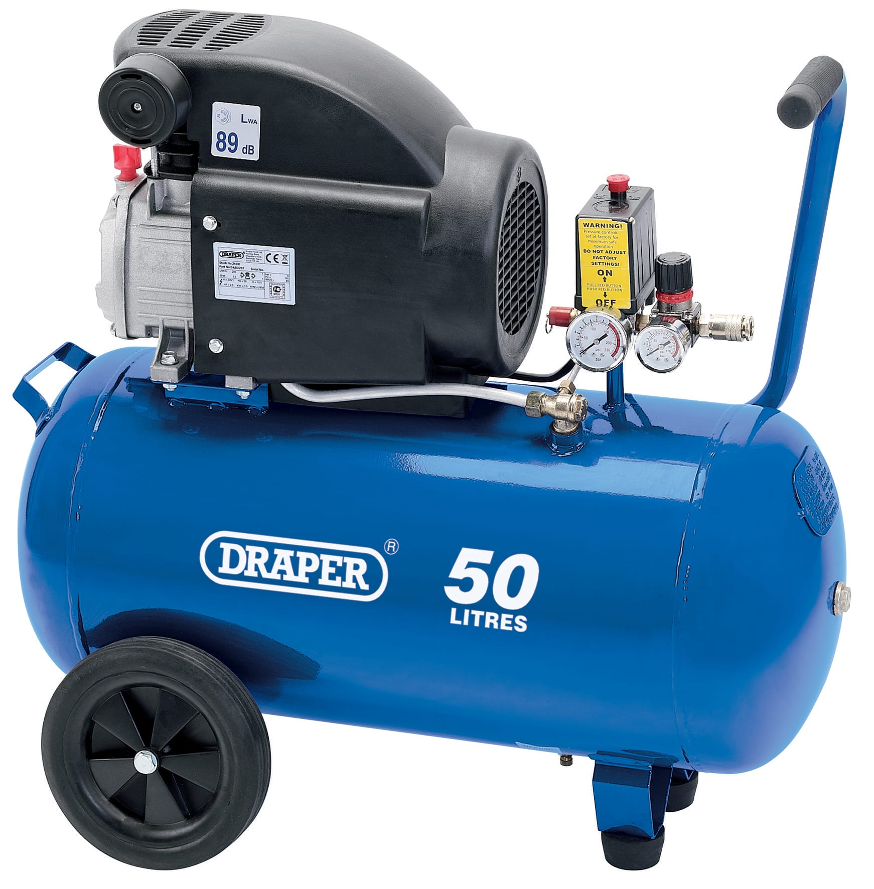 Draper DA50/207 50L Direct Drive Oiled Air Compressor