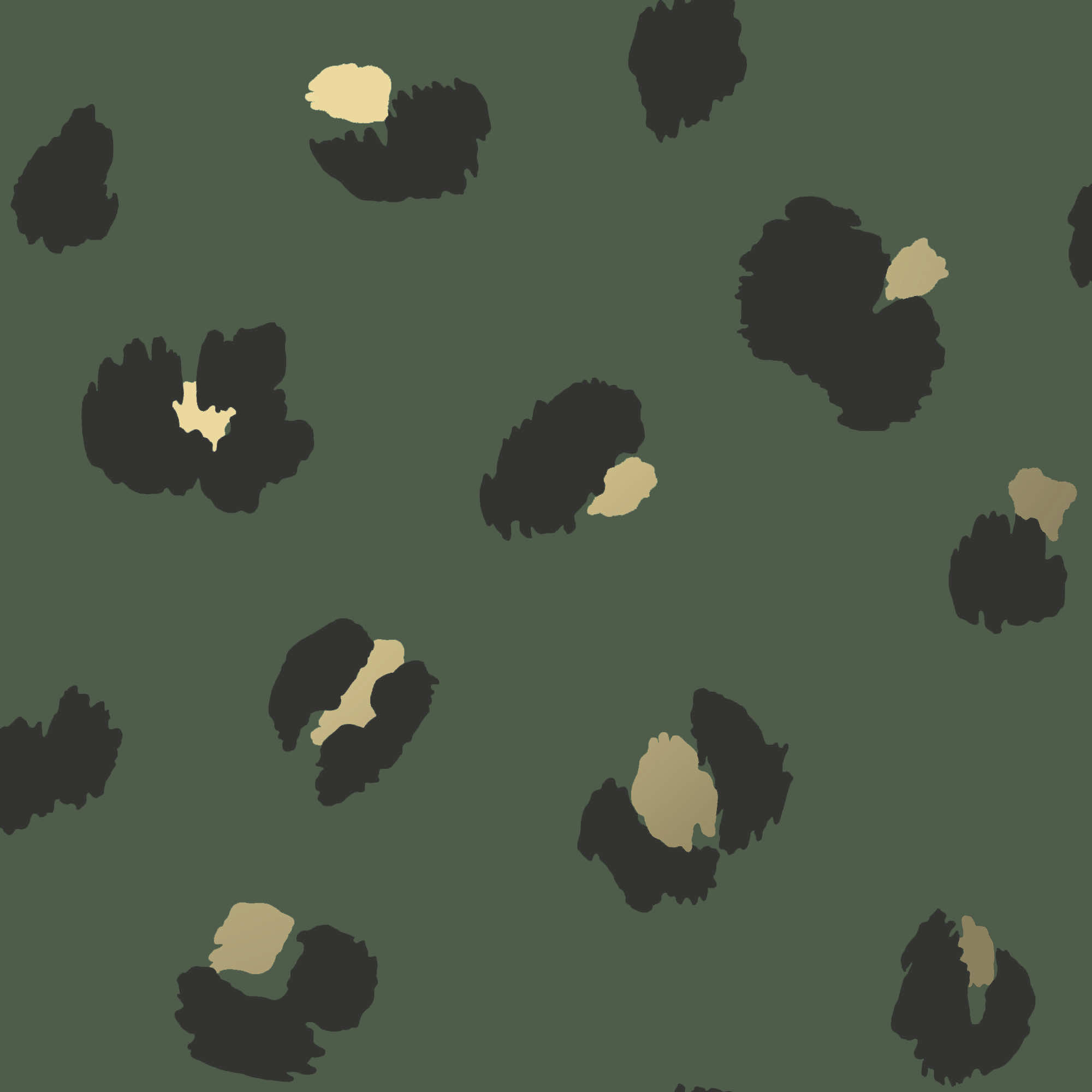 Image of Holden Decor Large Leopard Spot Green Wallpaper - 10.05m x 53cm