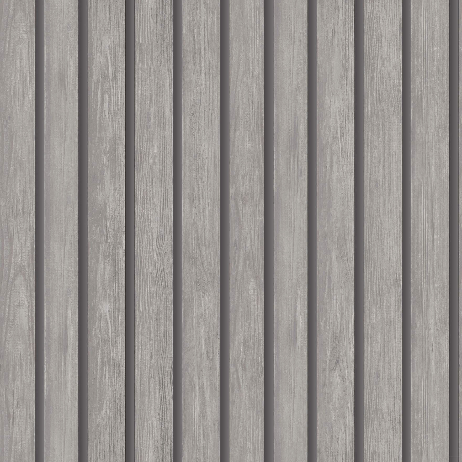 Holden Decor Wood Slat Grey Wallpaper - 10.05m x 53cm