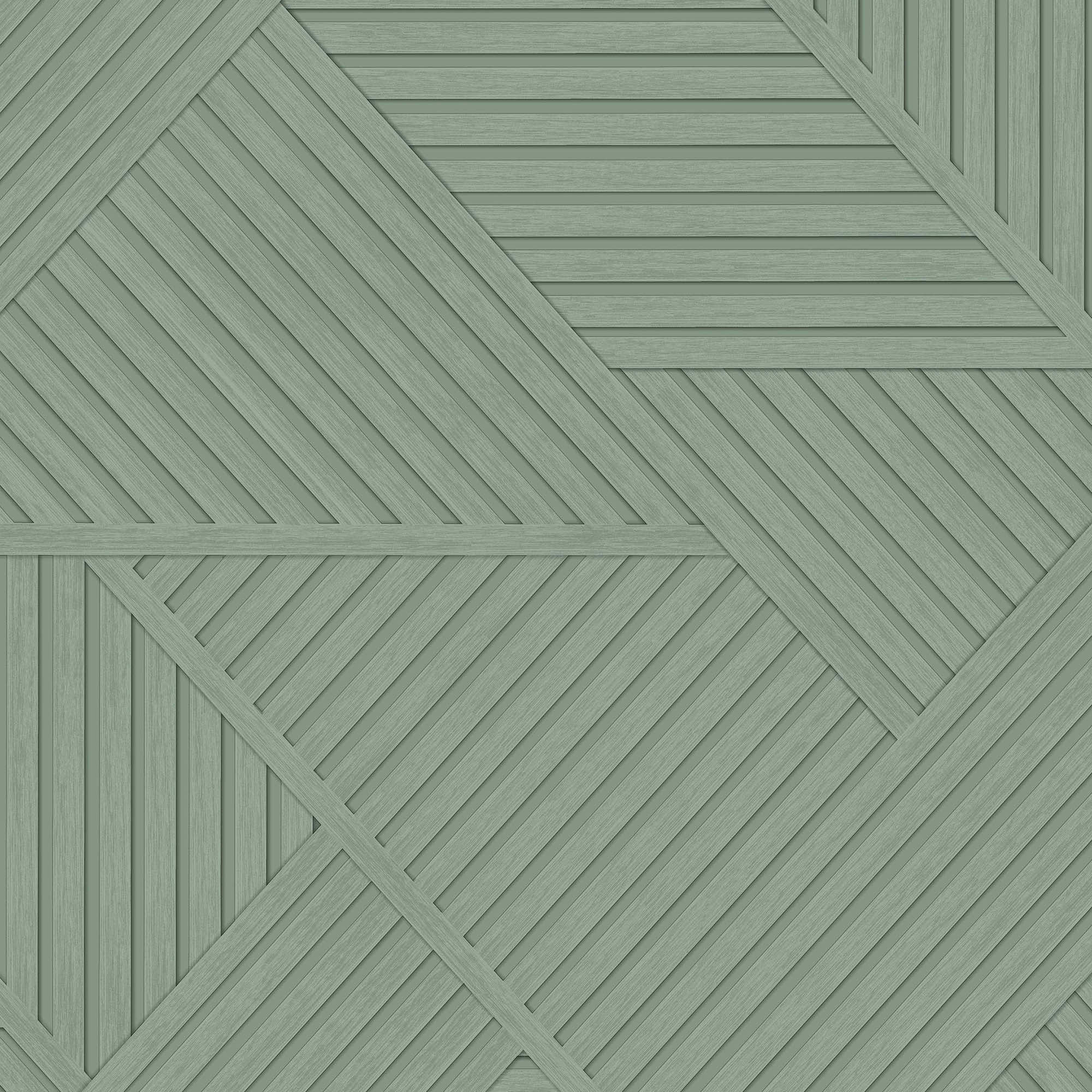 Image of Holden Decor Wood Geometric Sage Wallpaper - 10.05m x 53cm
