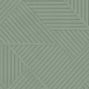 Holden Decor Wood Geometric Sage Wallpaper - 10.05m x 53cm