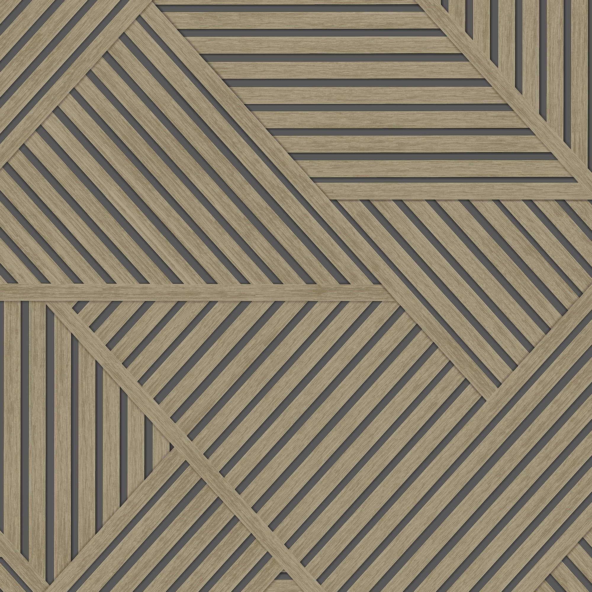 Image of Holden Decor Wood Geometric Natural Wallpaper - 10.05m x 53cm