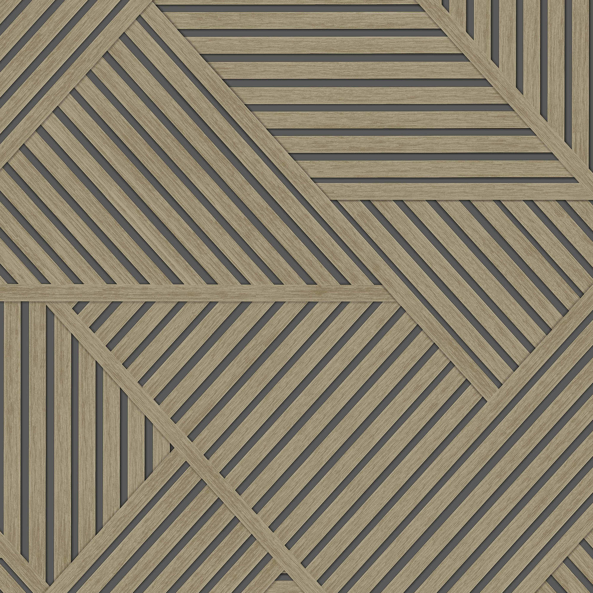 Image of Holden Decor Wood Geometric Natural Wallpaper - 10.05m x 53cm