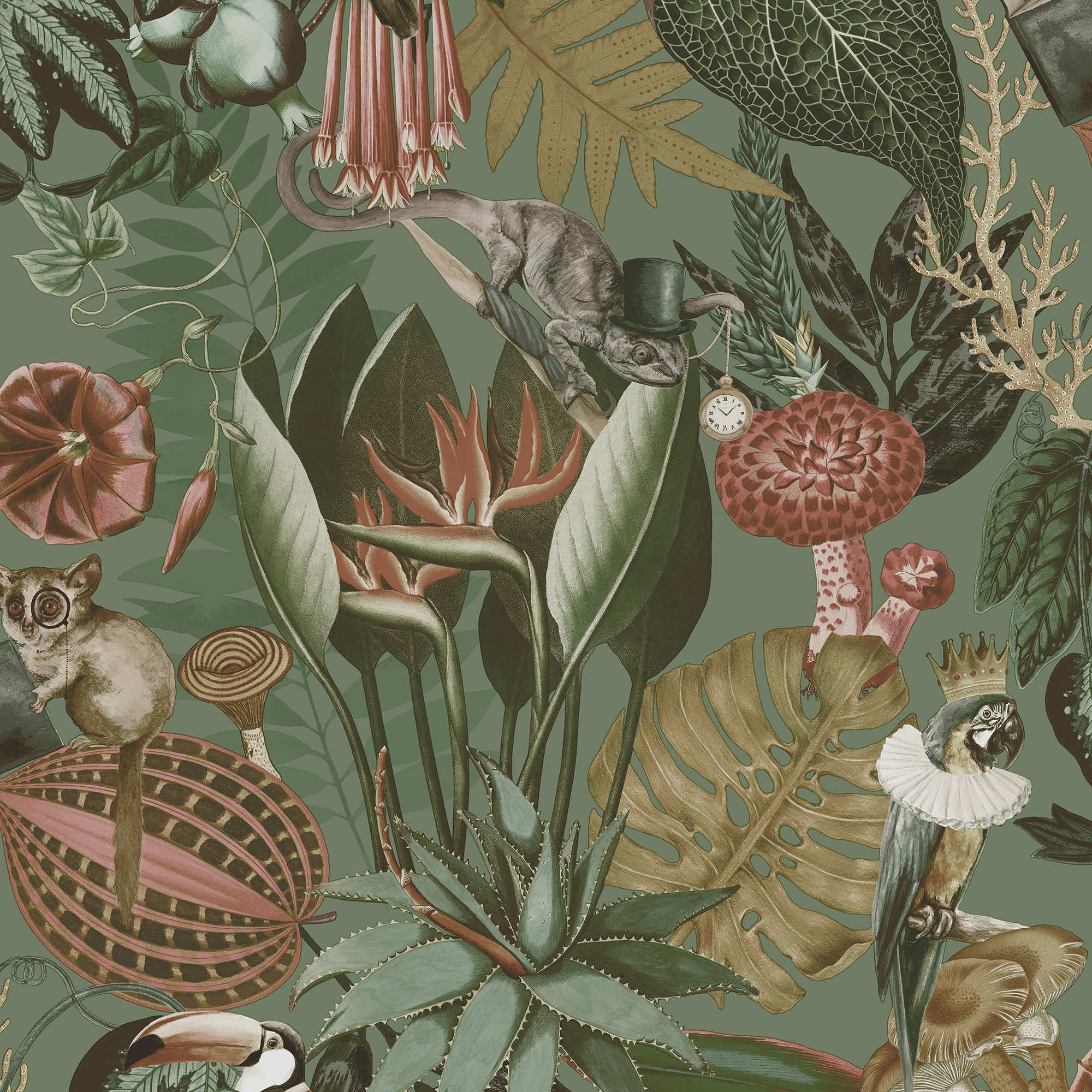 Holden Decor Wonderland Sage Wallpaper - 10.05m x 53cm