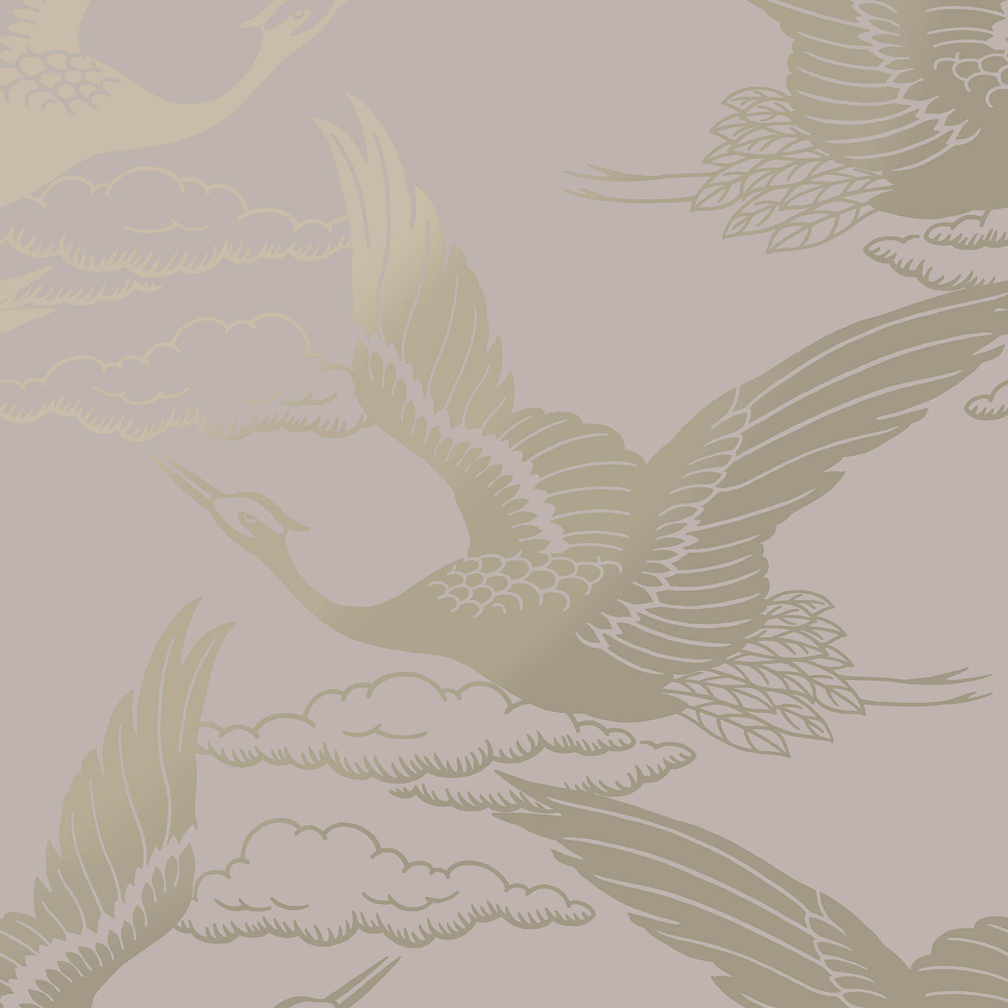 Holden Decor Metallic Cranes Blush Pink Wallpaper - 10.05m x 53cm