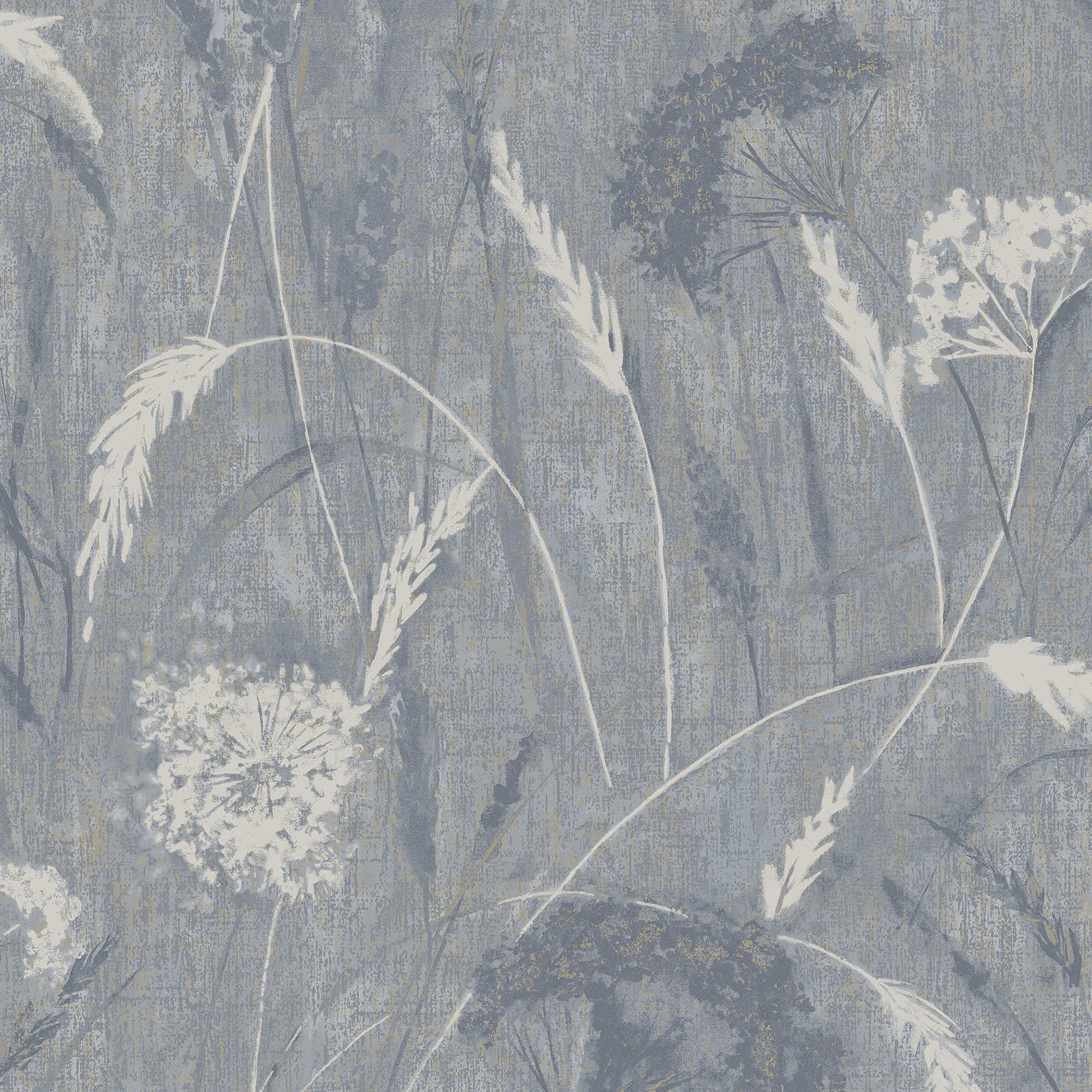 Image of Holden Decor Pappus Blue Wallpaper - 10.05m x 53cm