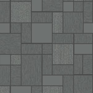 Holden Decor Glitter Tile Black Wallpaper - 10.05m x 53cm