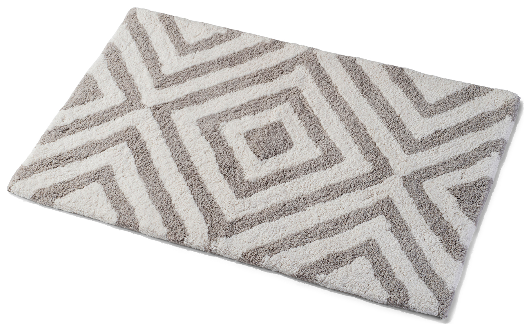 Croydex Grey & White Cushioned Bathroom Mat - 800 x 500mm