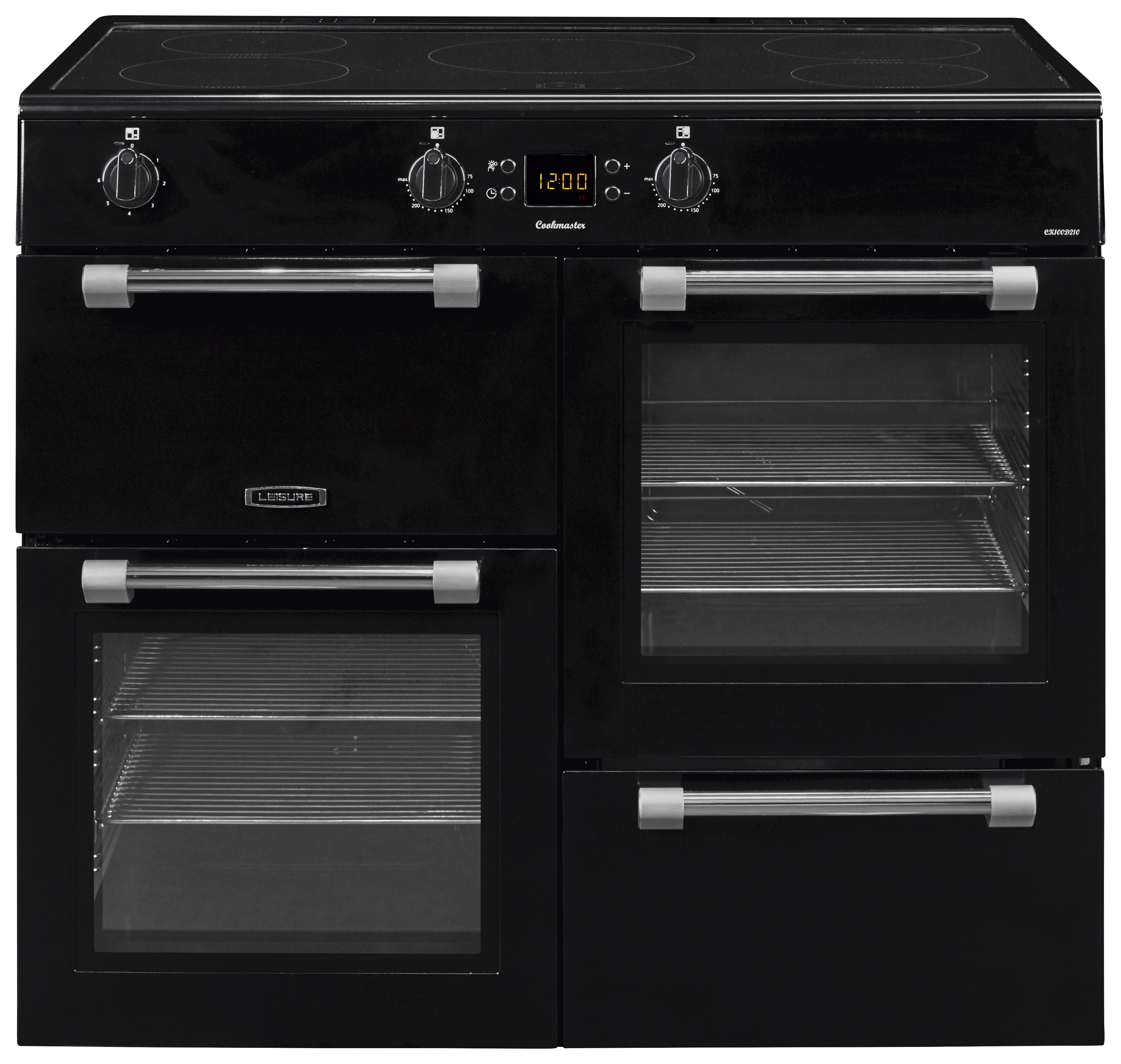 Leisure Cookmaster 100cm Induction Range Cooker - Black