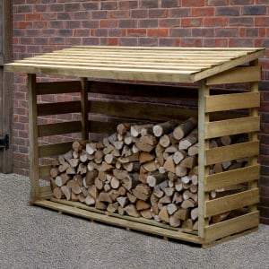 Forest Garden Large Pent Log Store - 5ft 11in x 4ft 2in