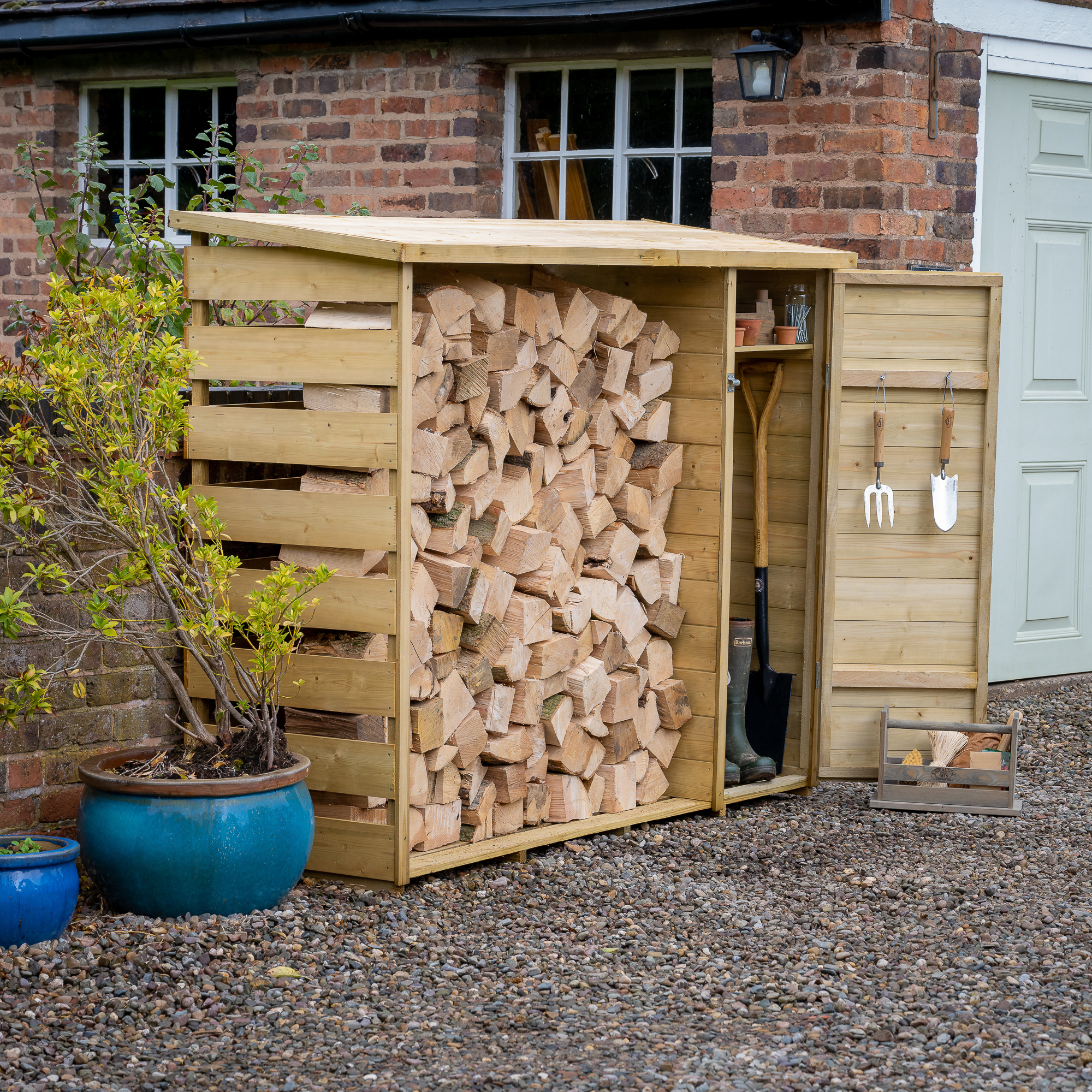 Image of Forest Garden Log Tool Store - 6ft 5in x 4ft 12in