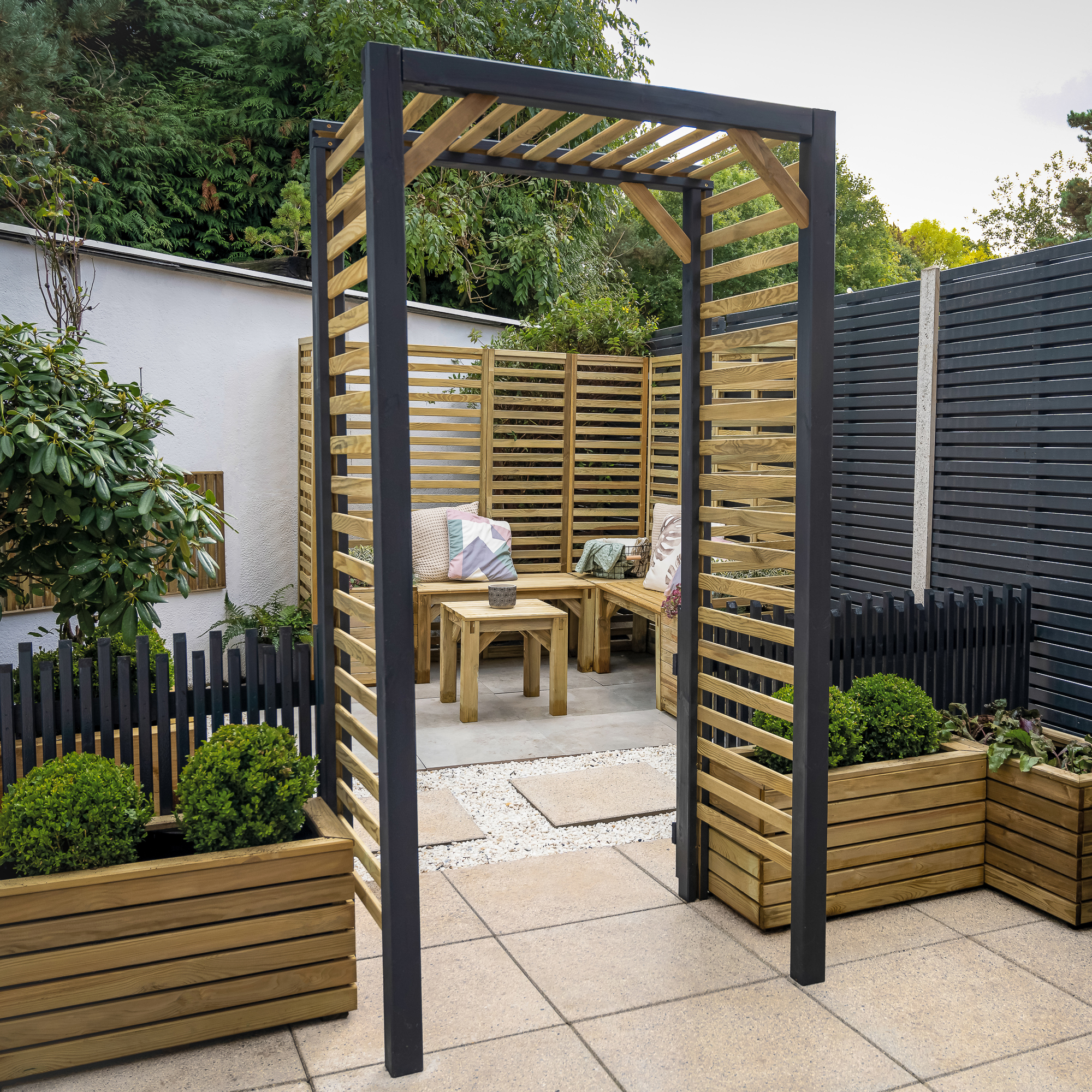 Image of Forest Garden Slatted Arch - 1130 x 740mm