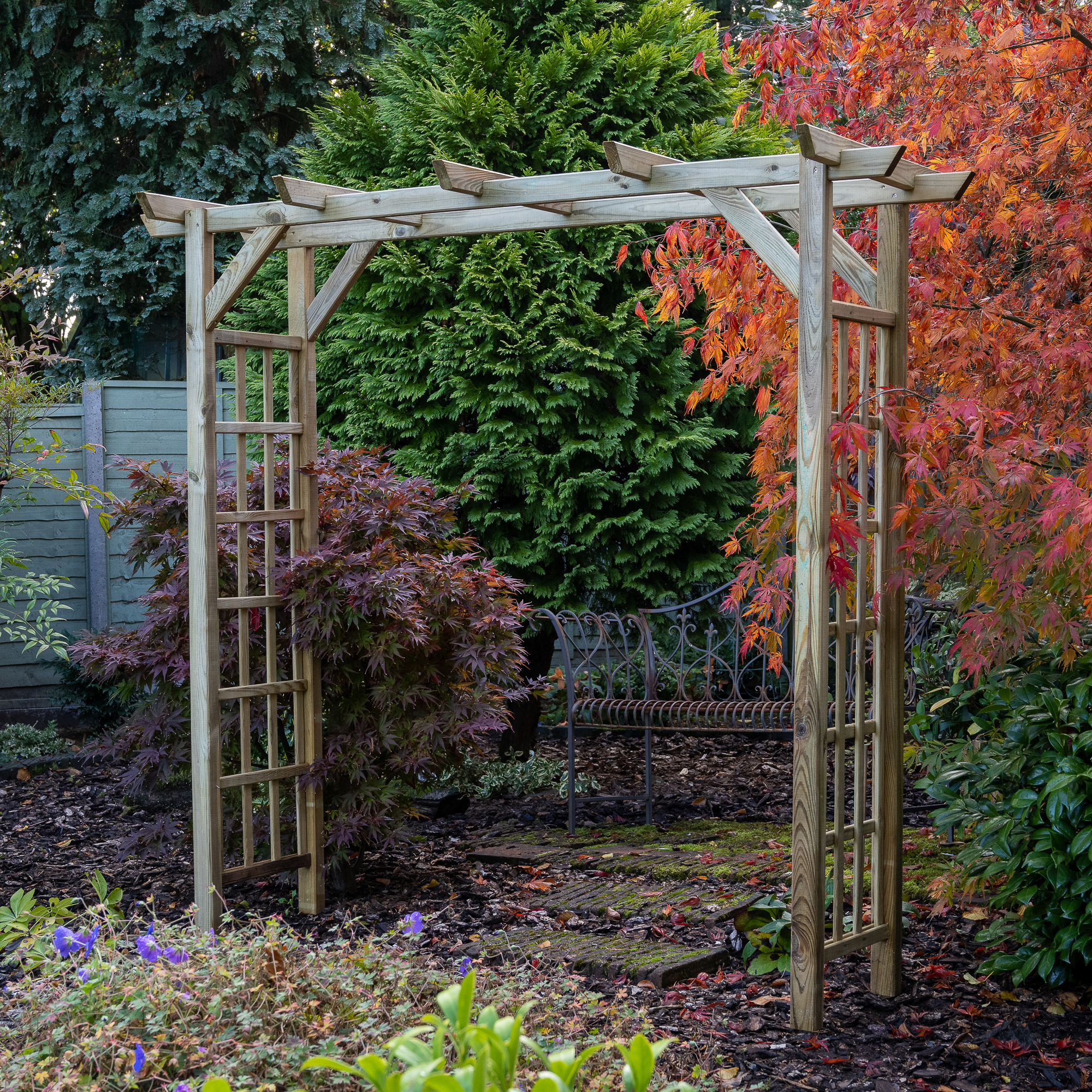 Image of Forest Garden Classic Flat Top Arch - 2100 x 720mm