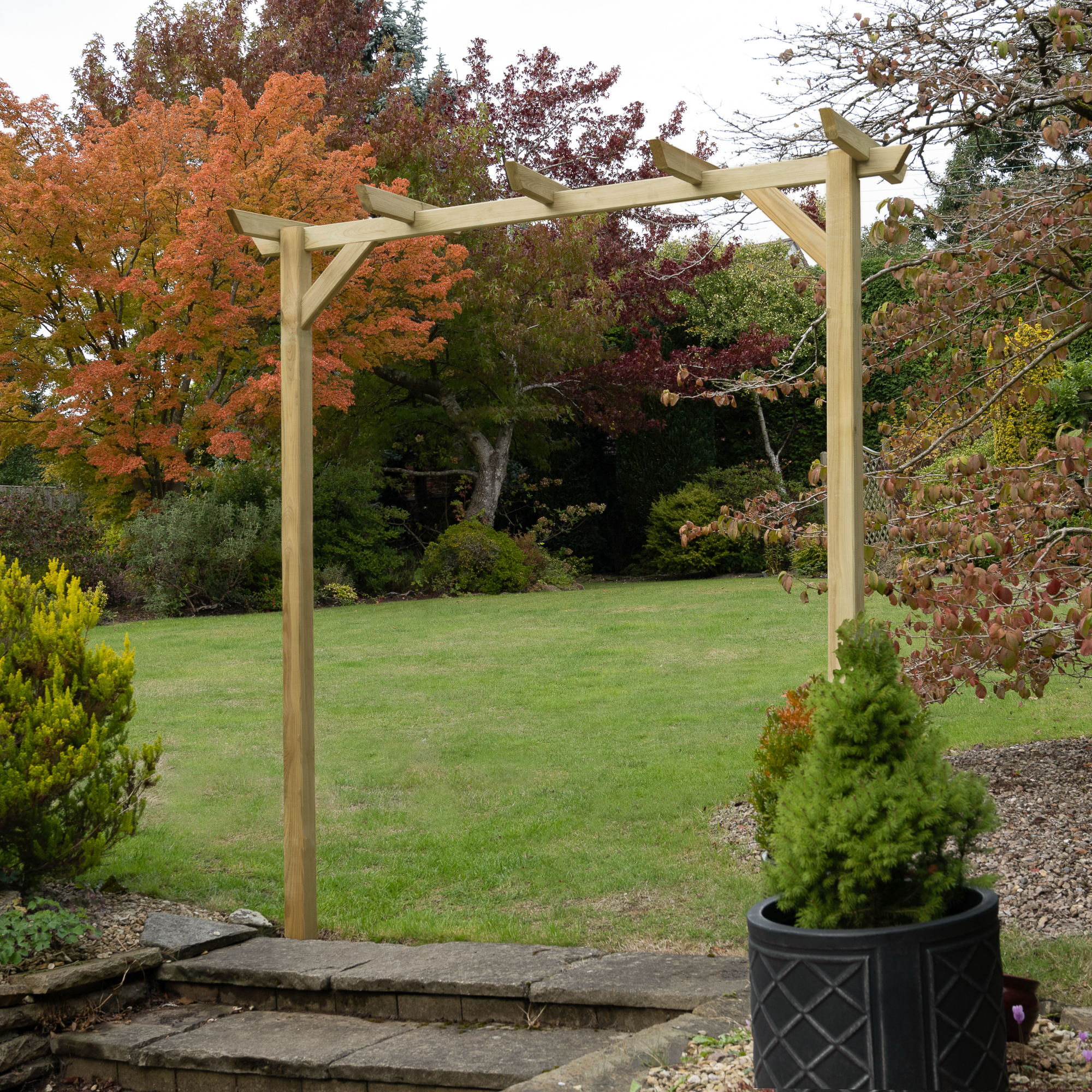 Image of Forest Garden Hanbury Flat Top Arch - 2090 x 500mm