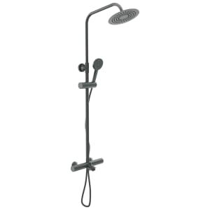 Image of Hadleigh Wall Mounted Dual Outlet Bath Shower Mixer - Anthracite