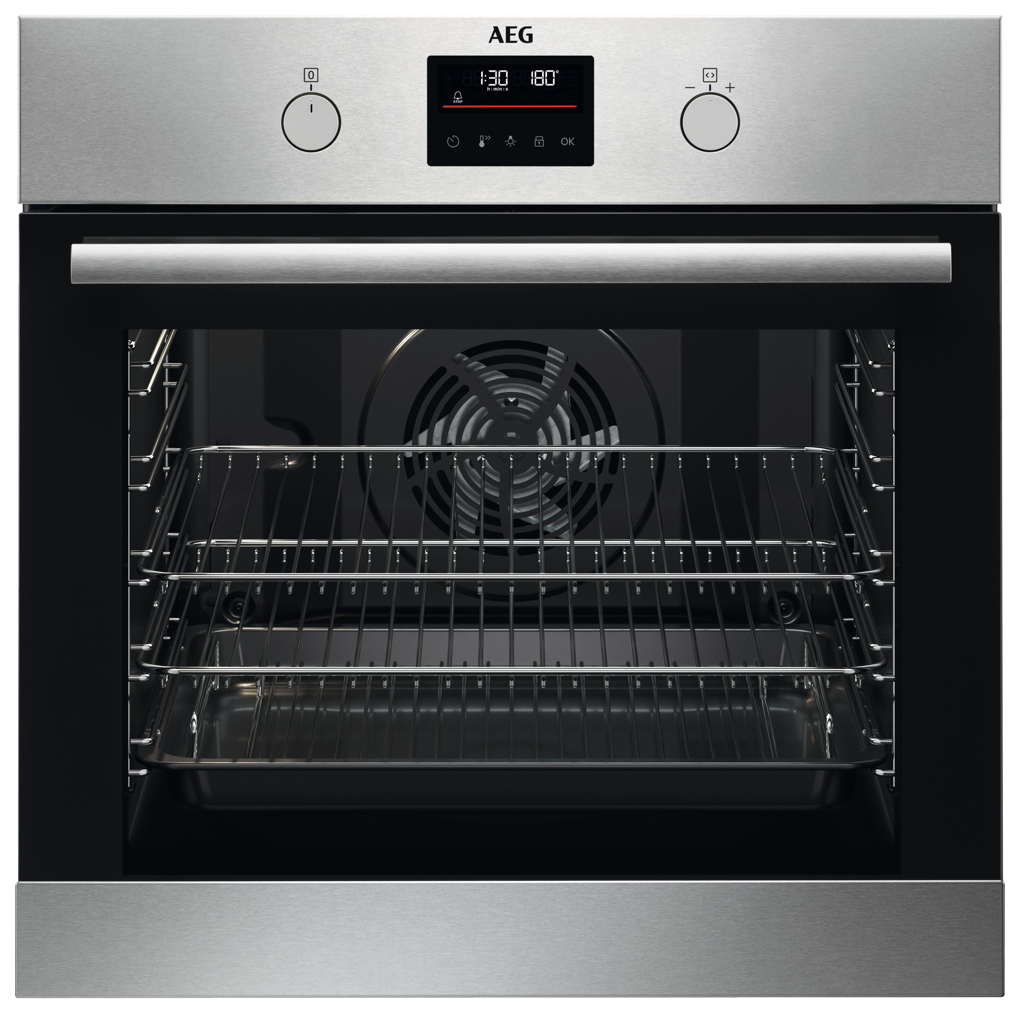 Image of AEG BPK355061M 6000 Series Multifunction Oven with Pyrolytic Cleaning - Stainless Steel