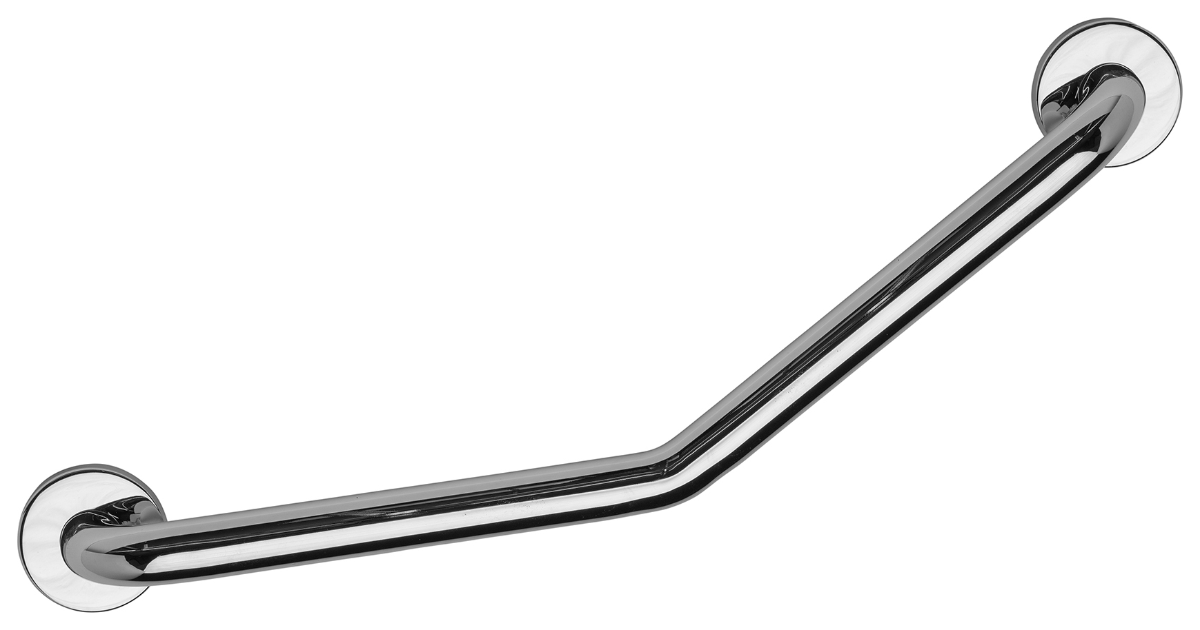 Image of Croydex Stainless Steel Chrome Angled Grab Bar - 600mm