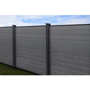 WBM Wood Plastic Stone Grey Composite Fence Slat - 1800 x 150mm - Pack of 2