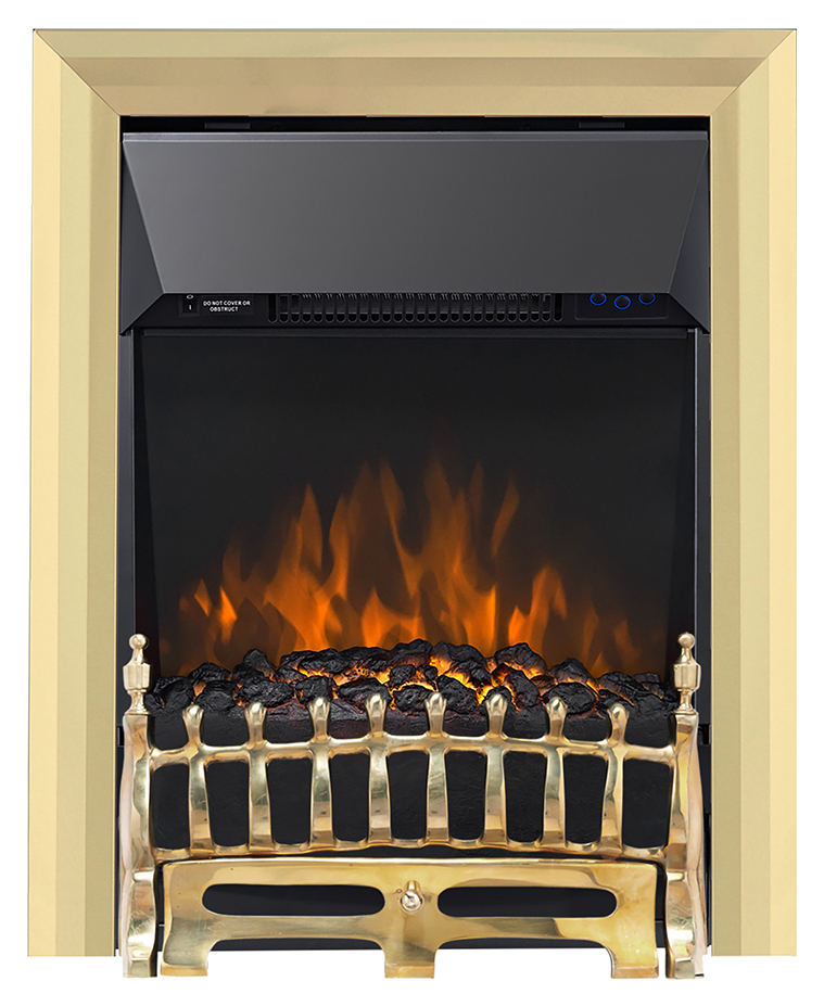 Focal Point Blenheim Brass LED Electric Inset Fire