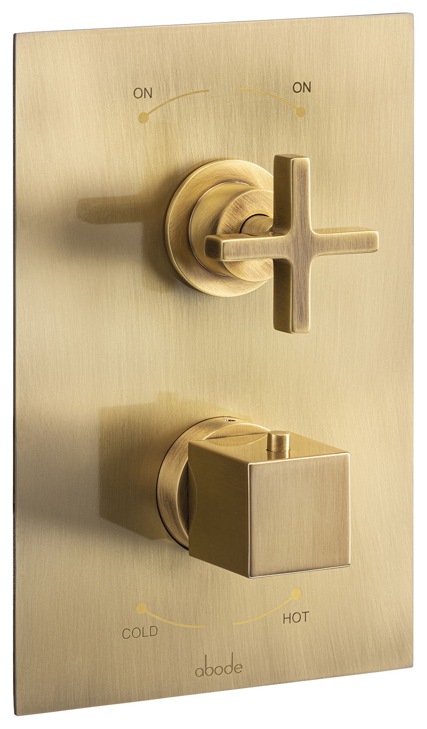 Image of Abode Serenitie 2 Outlet Concealed Thermostatic Shower Valve - Antique Brass