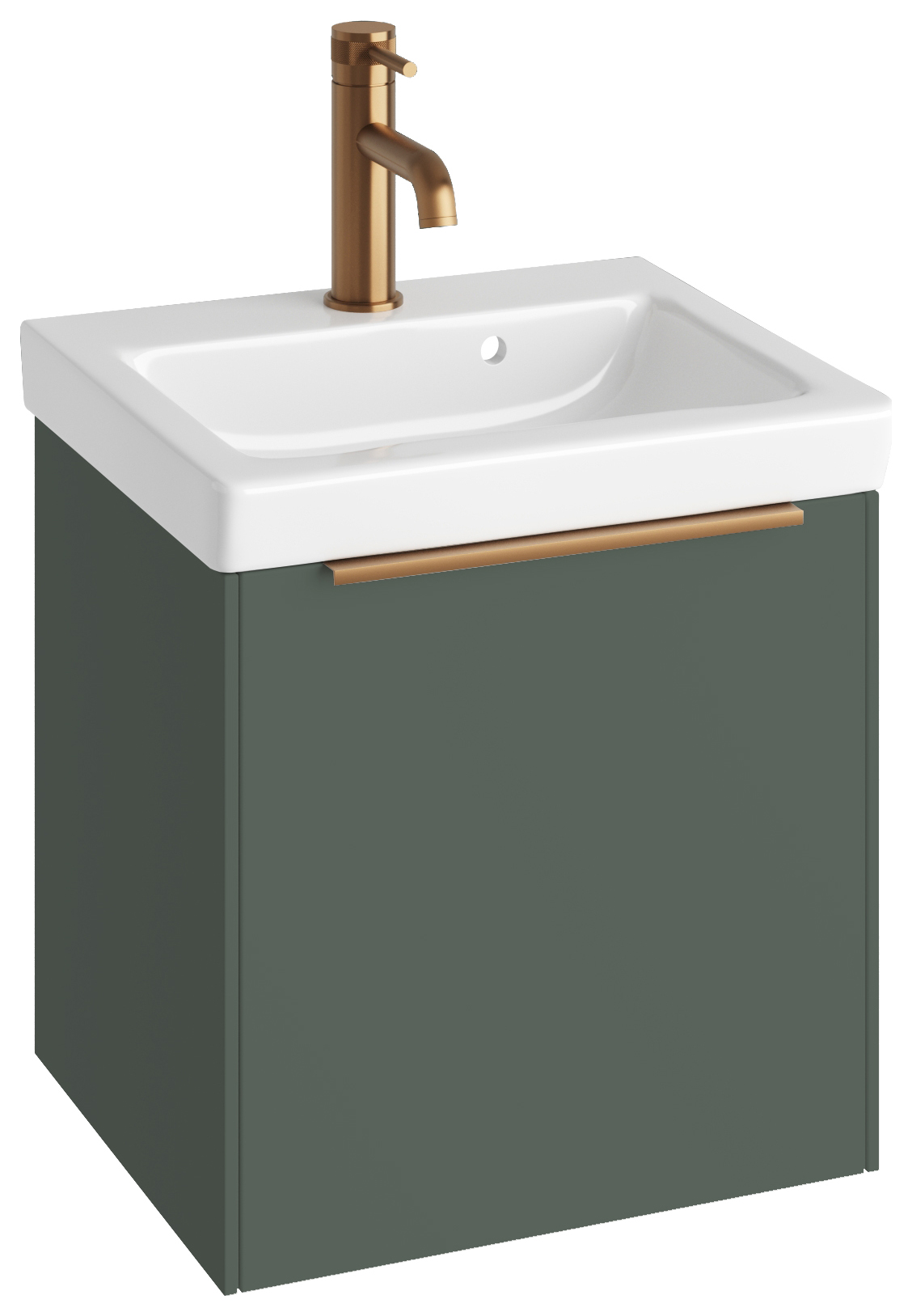 Abacus Concept Matt Green S3 Vanity Unit & Basin - 450mm