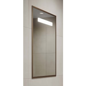 Abacus Melford Bronze Surround LED Recessed Mirror Cabinet with Integrated Shaver Socket - 700 x 500mm