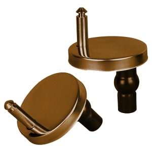 Image of Abacus Brushed Bronze Toilet Seat Hinge Cover Plates Set - 1 Pair