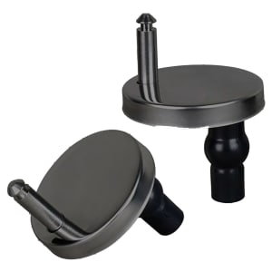 Image of Abacus Anthracite Toilet Seat Hinge Cover Plates Set - 1 Pair