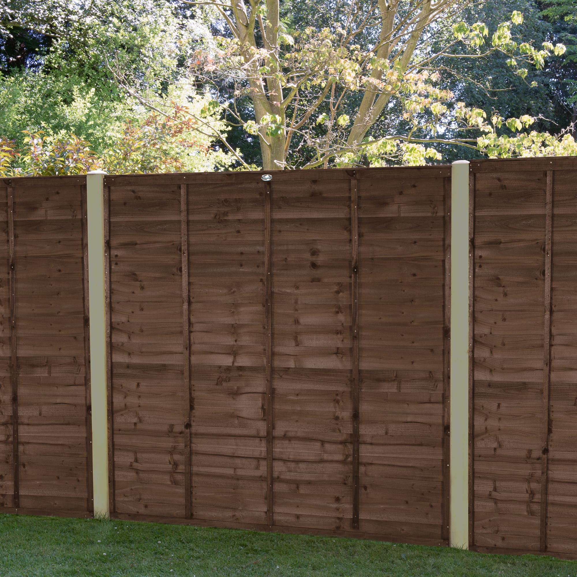 Forest Garden Brown Pressure Treated Superlap Fence Panel