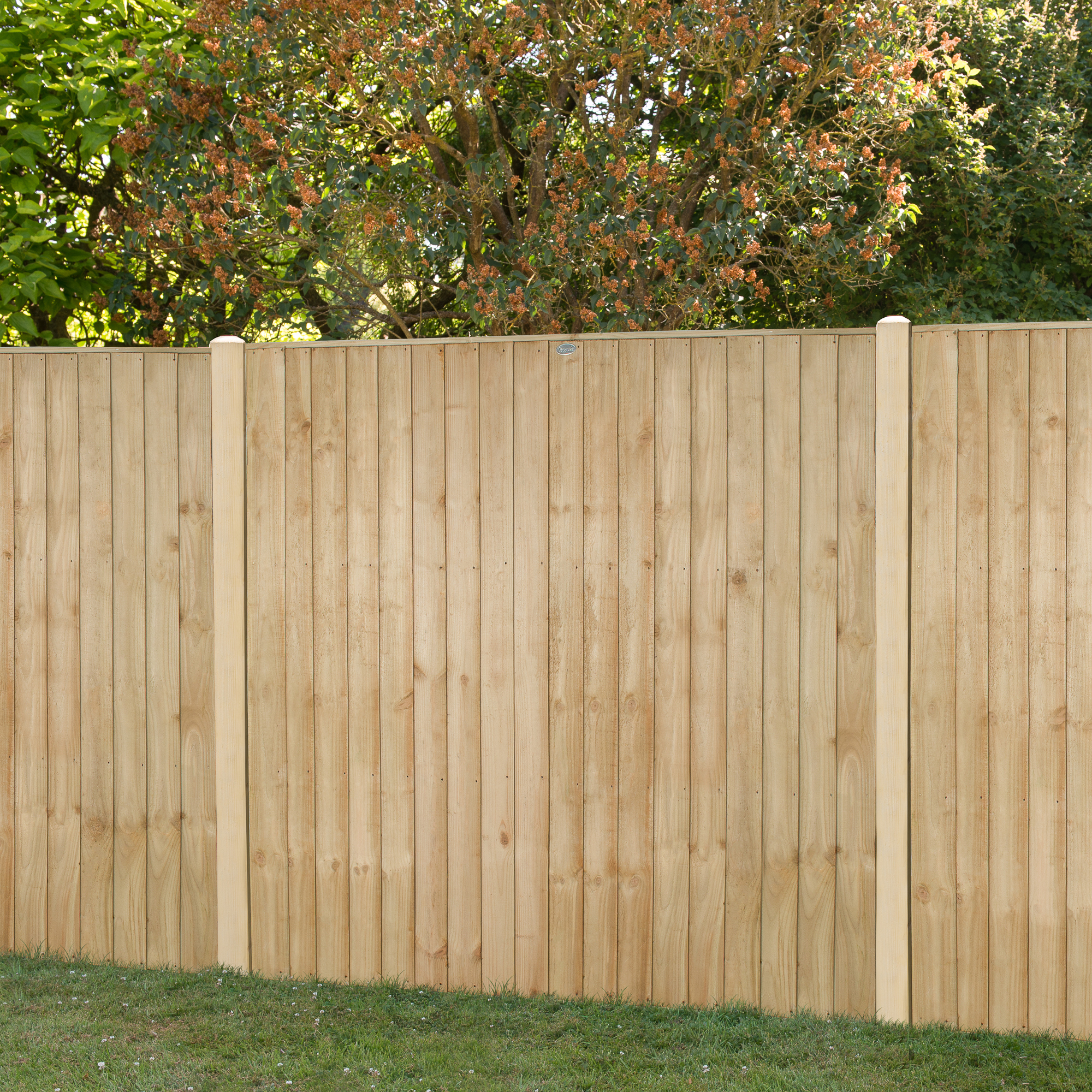 Image of Forest Garden Pressure Treated Closeboard Fence Panel - 1830 x 1540mm - 6 x 5ft - Pack of 3