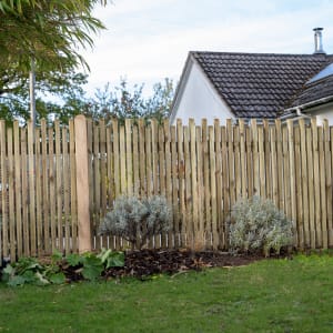 Image of Forest Garden Pressure Treated Contemporary Picket Fence Panel - 1830 x 900mm - 6 x 3ft - Pack of 4