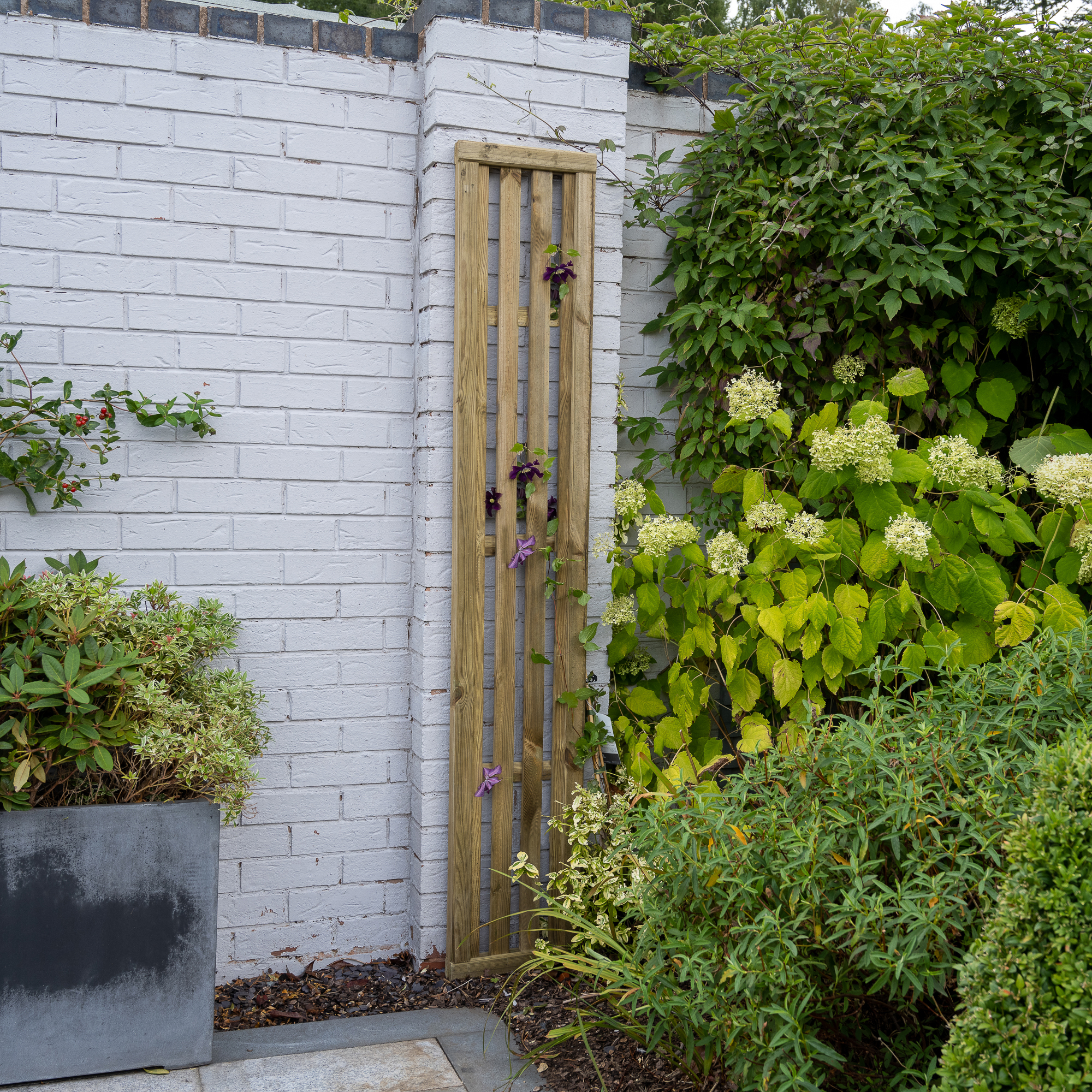 Forest Garden Pressure Treated Vertical Slatted Screen - 1800 x 300mm - 6ft x 1ft - Pack of 3