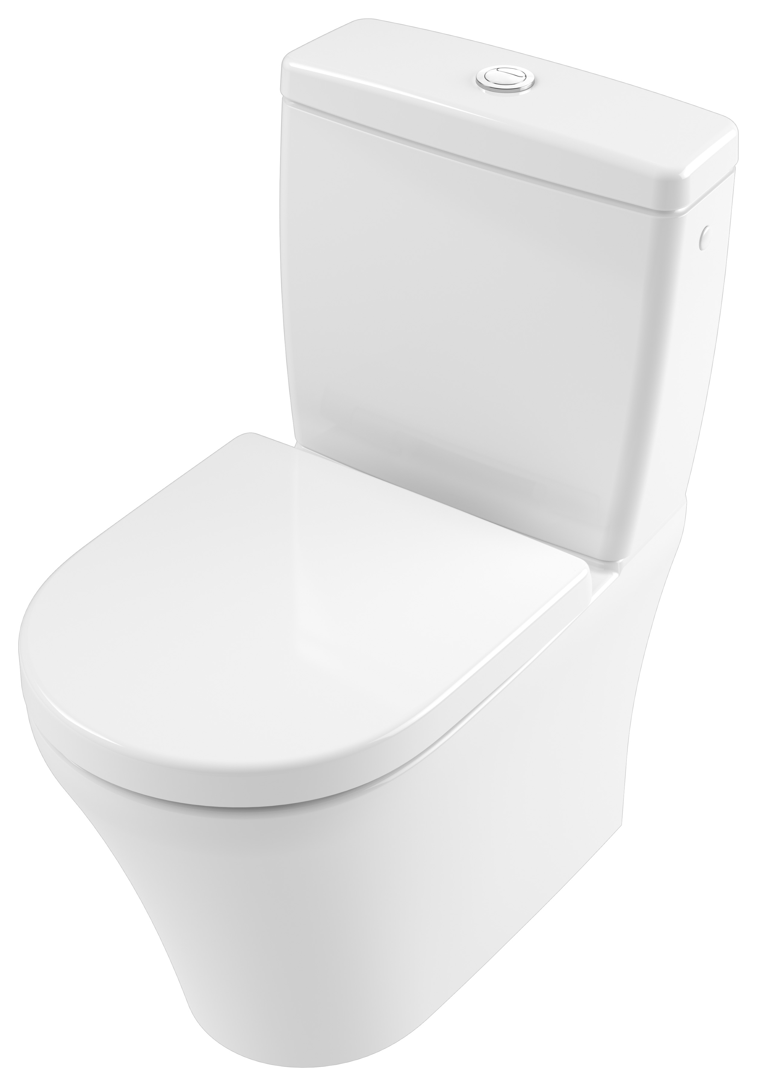 Image of Abacus Concept Easy Clean Close Coupled Toilet Pan, Cistern & Seat