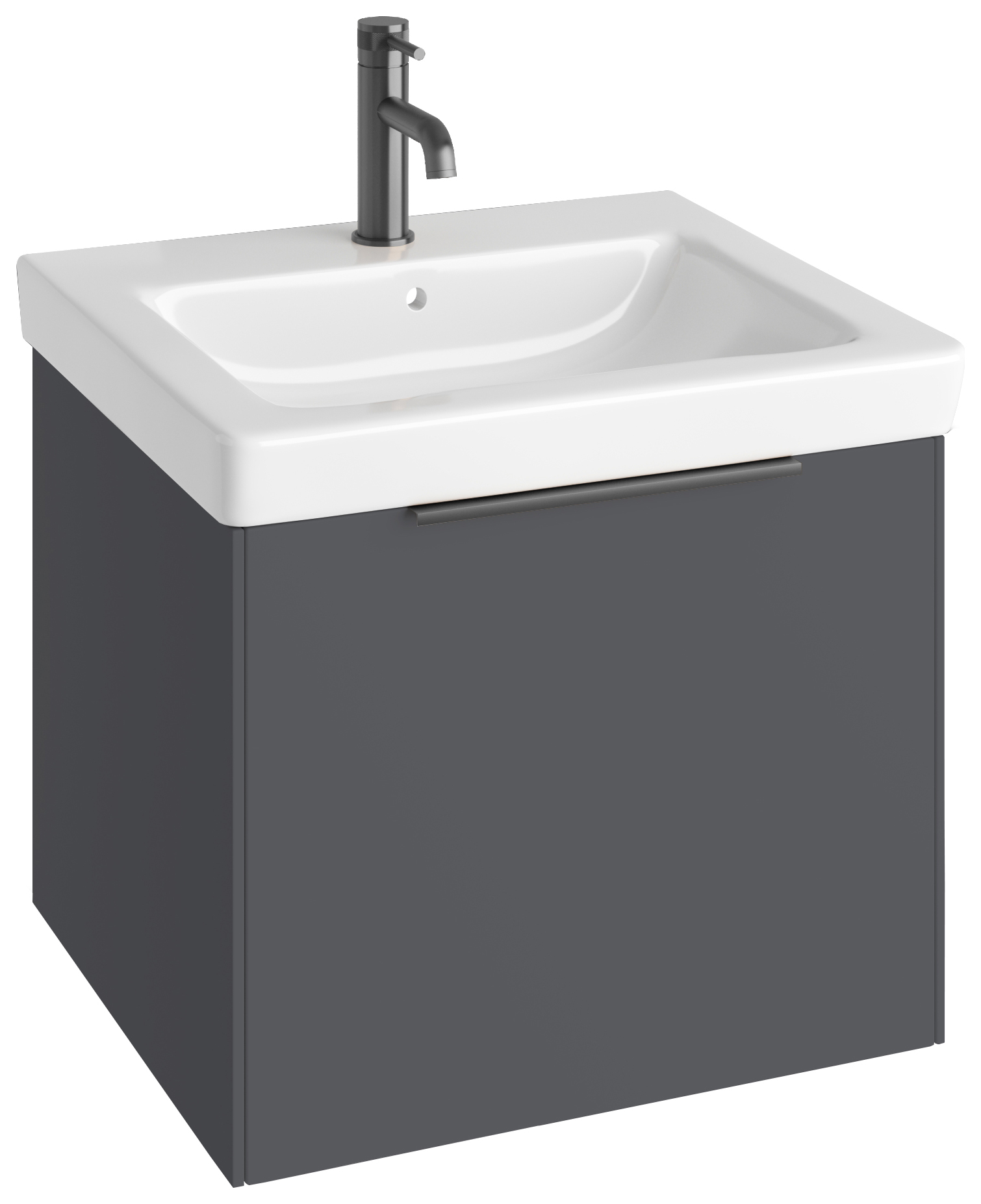 Image of Abacus Concept Matt Grey S3 Vanity Unit & Basin - 600mm