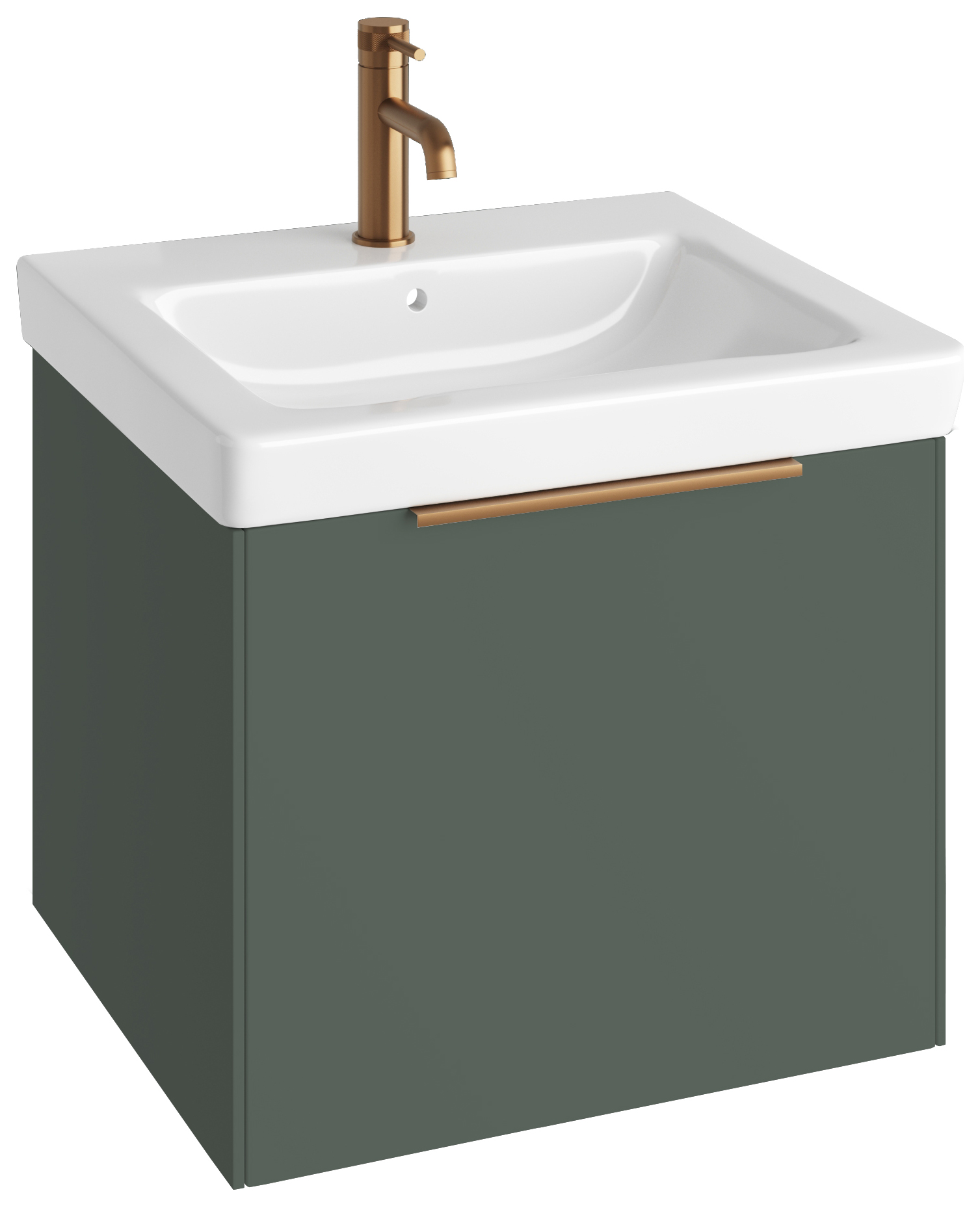 Abacus Concept Matt Green S3 Vanity Unit & Basin - 600mm