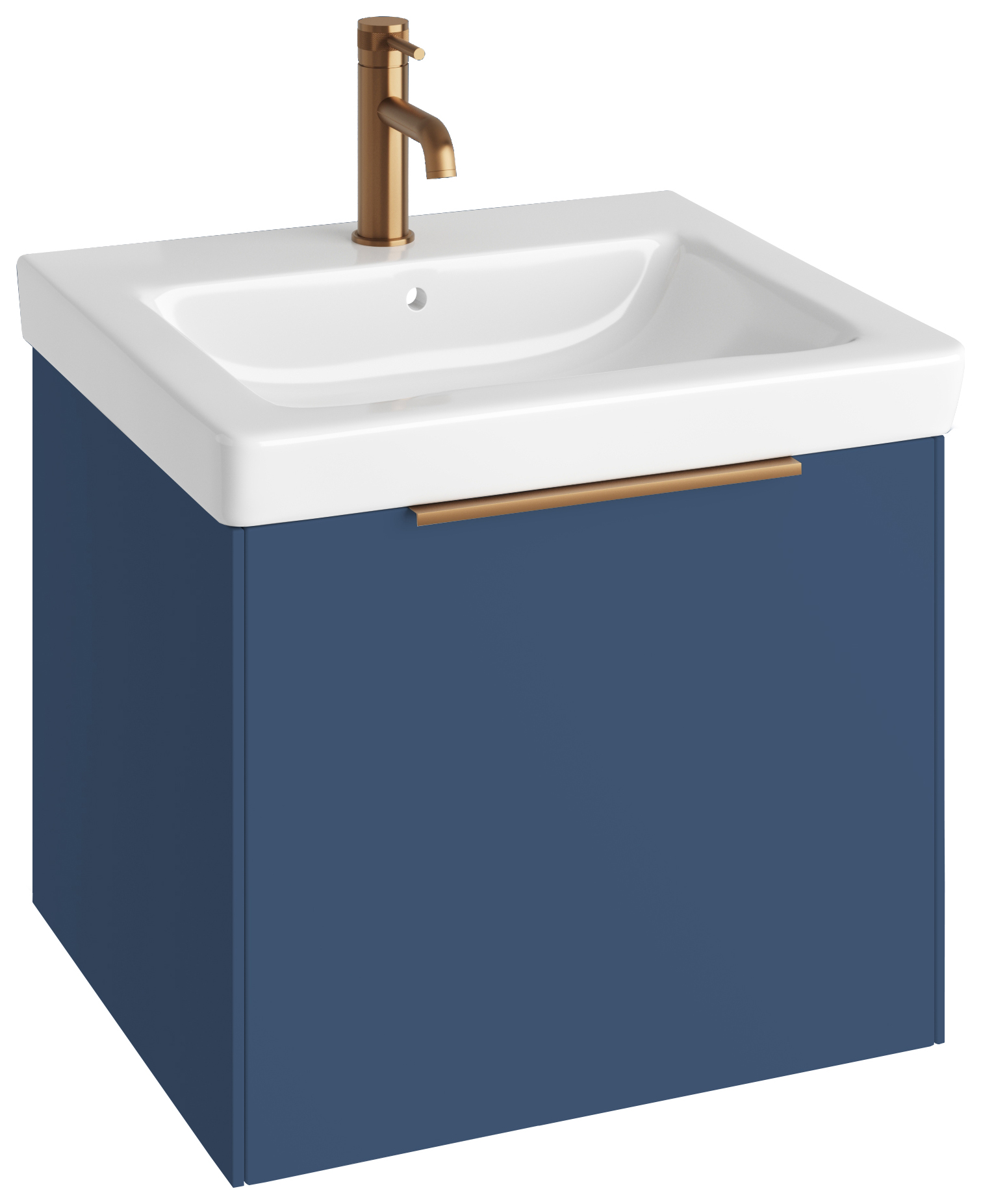 Image of Abacus Concept Matt Blue S3 Vanity Unit & Basin - 600mm