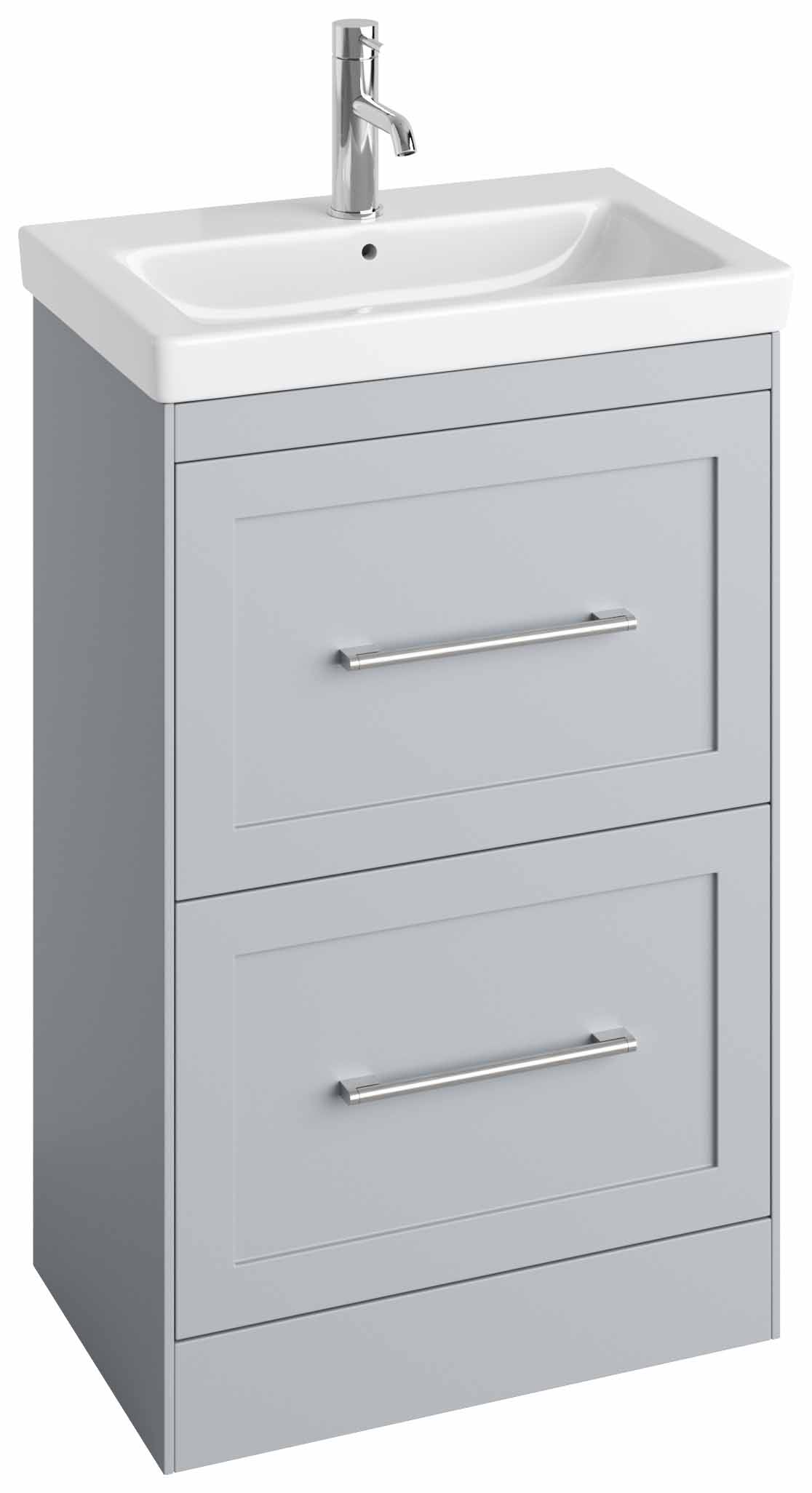 Abacus Concept Stone Grey Shaker Freestanding Vanity Unit