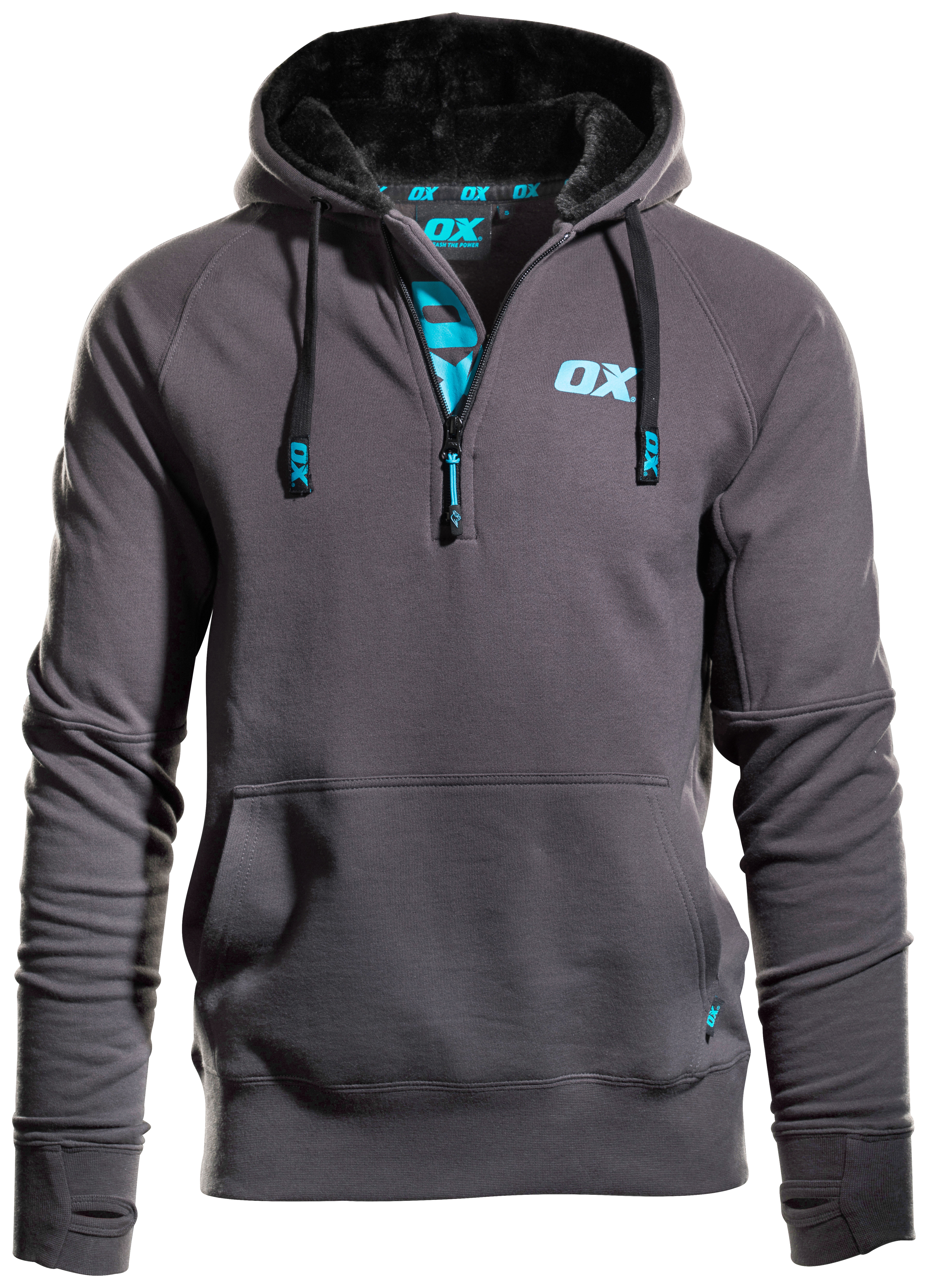 OX OX-W550405 Black & Grey Hoodie - XL