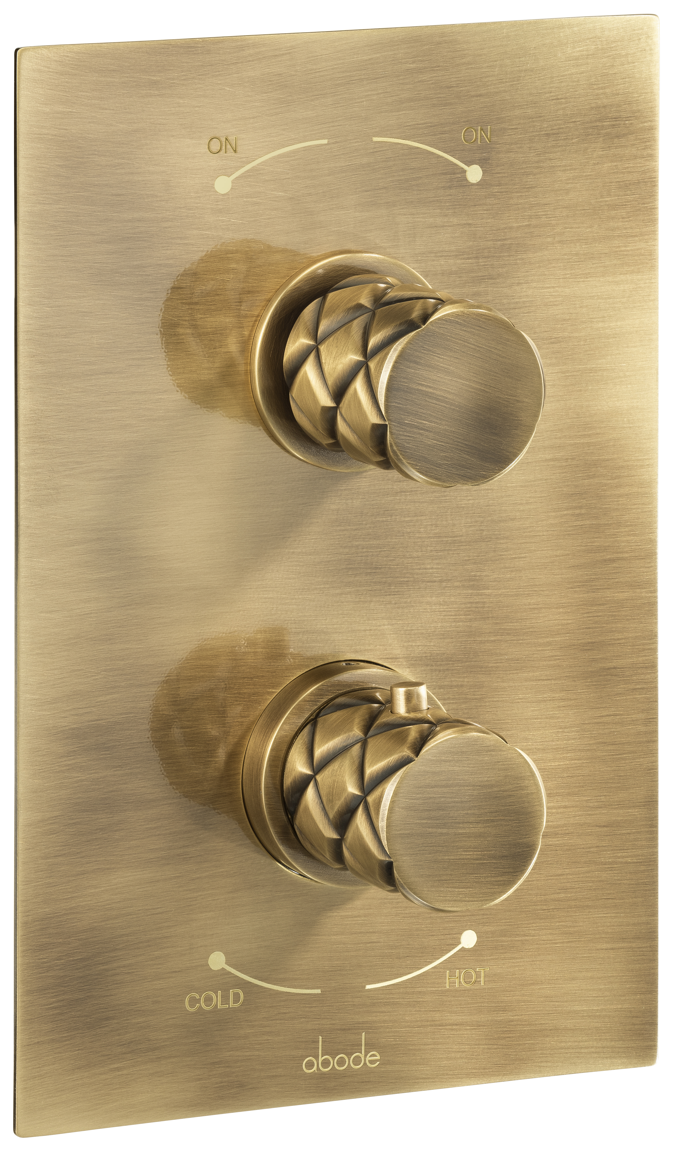 Abode Kite 2 Handle & 2 Outlet Thermostatic Concealed Shower Valve - Antique Brass